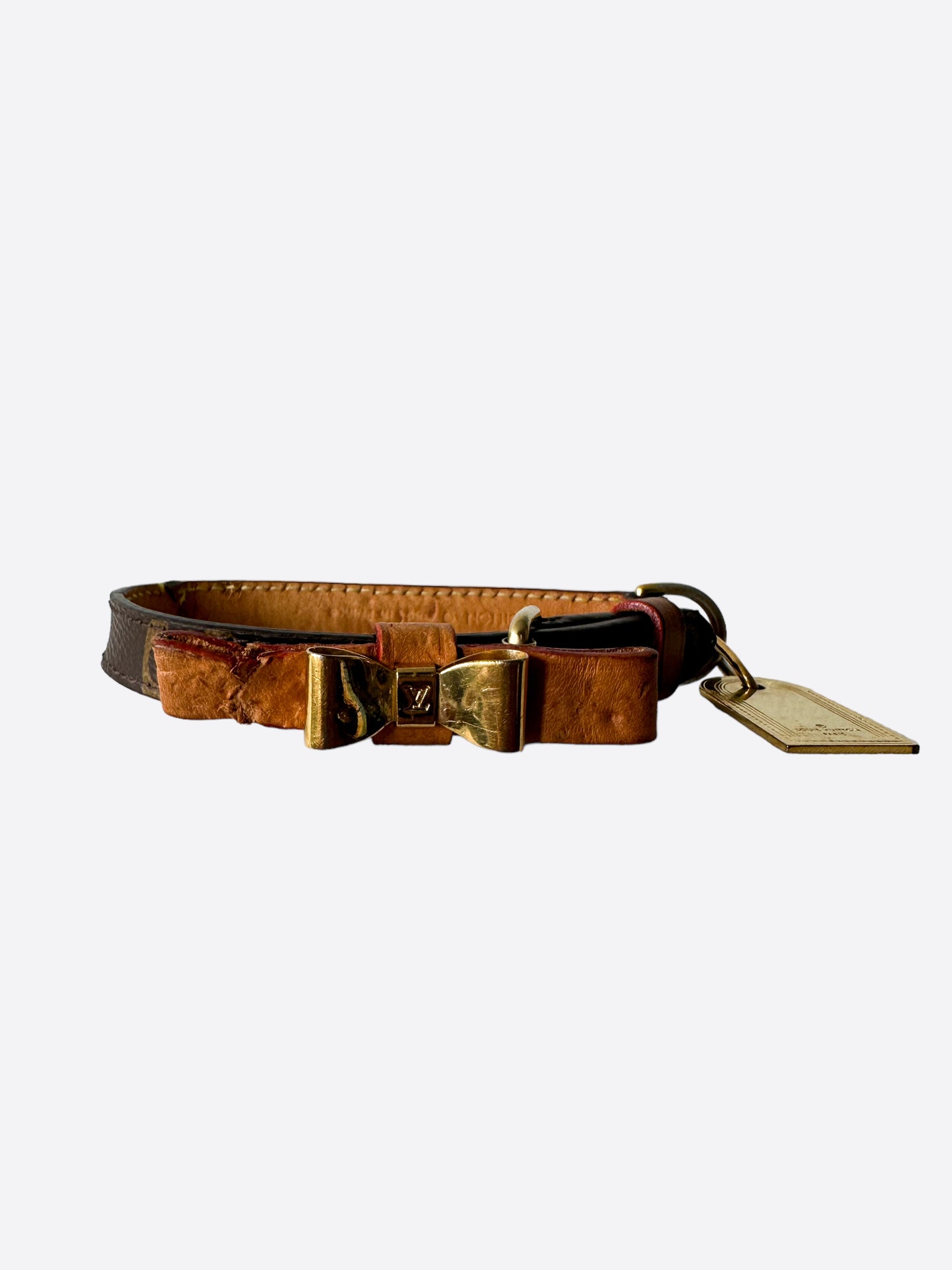 Louis Vuitton Brown Monogram Dog Collar