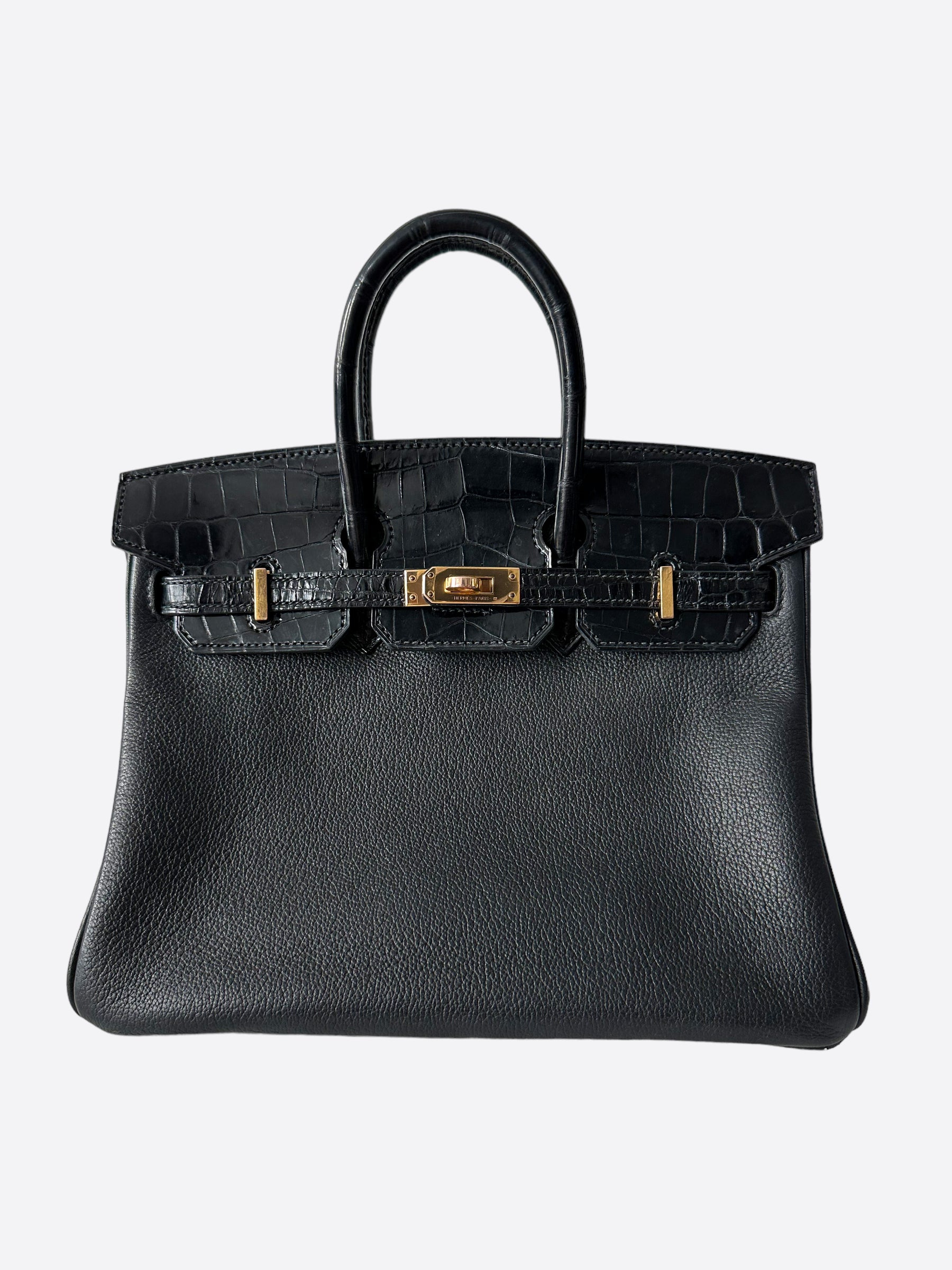 Hermès Black Crocodile Birkin 25 – Savonches