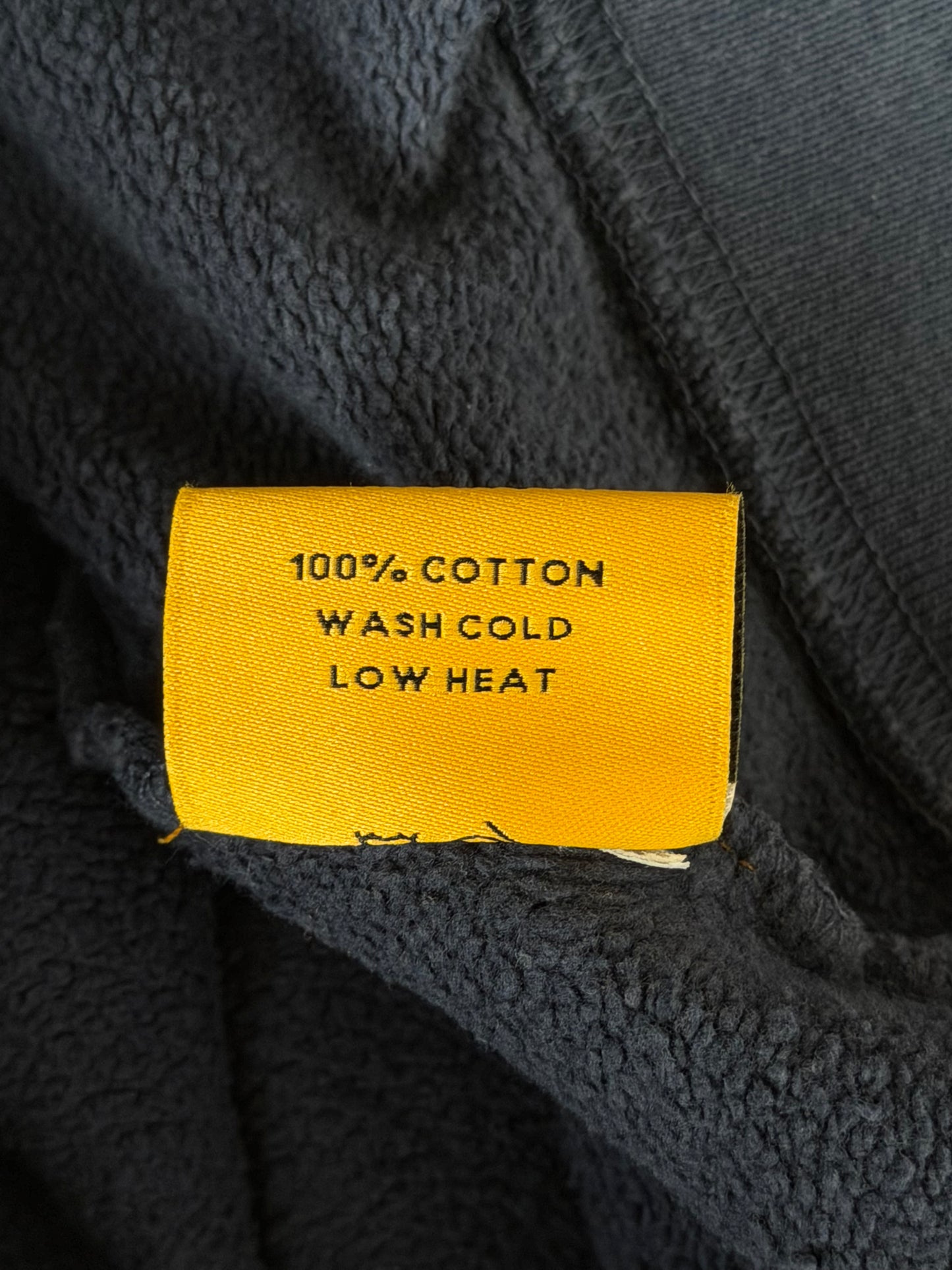 Gallery Dept Sunfaded Navy & Yellow Logo Zip Up Hoodie