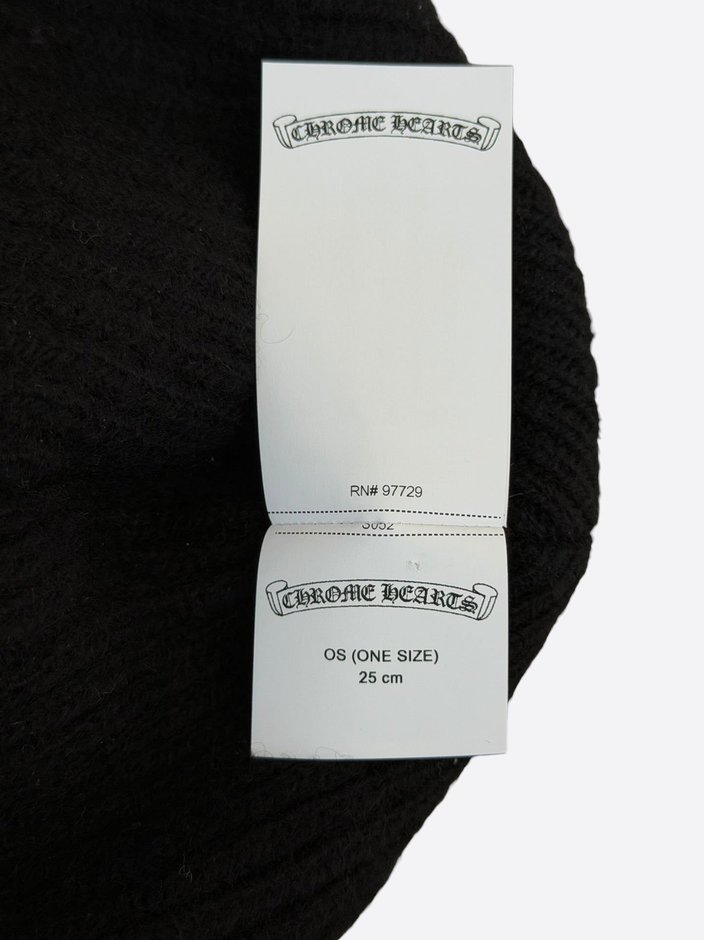 Chrome Hearts Black & White Cross Logo Cashmere Beanie