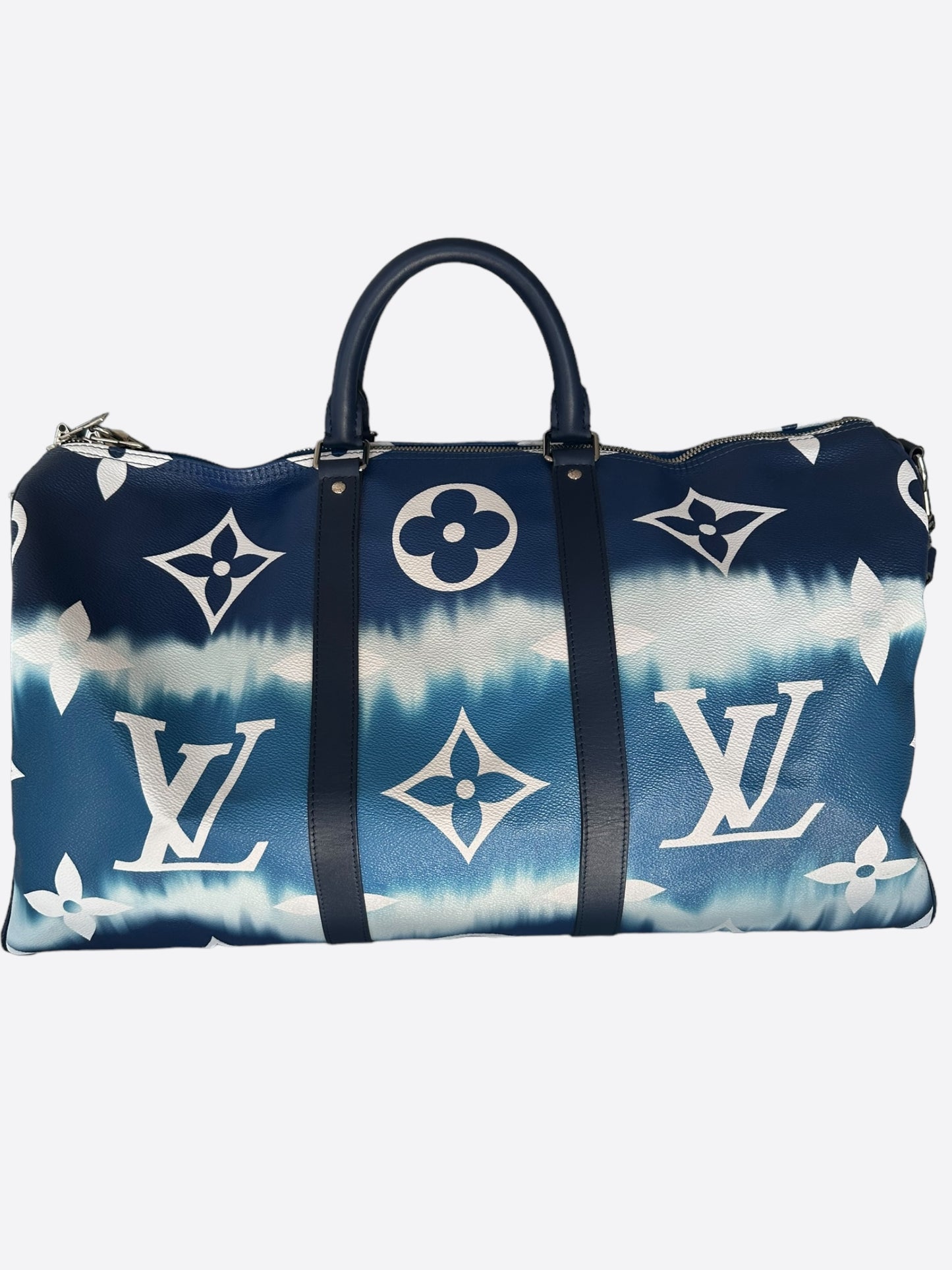 Louis Vuitton Blue & White Escale Monogram Keepall 50