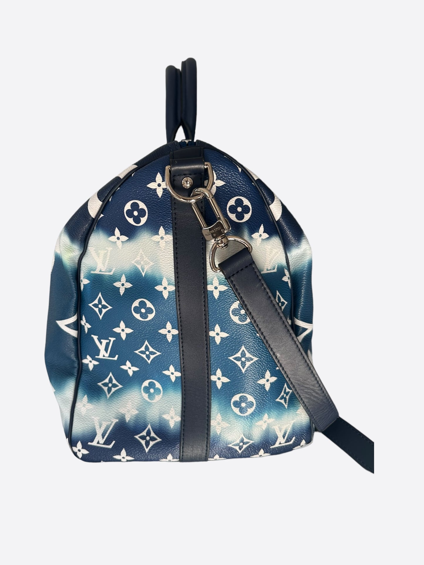 Louis Vuitton Blue & White Escale Monogram Keepall 50