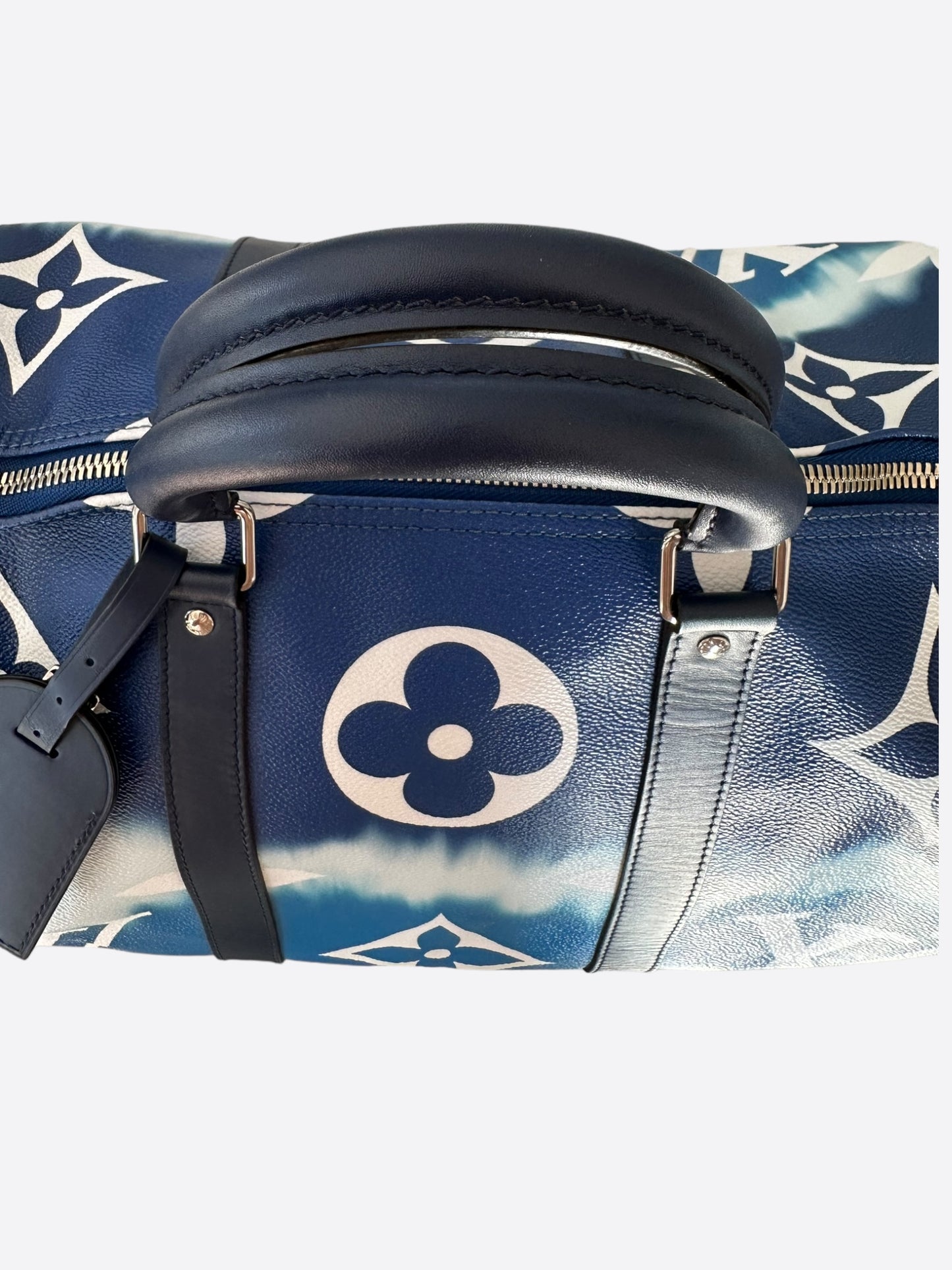 Louis Vuitton Blue & White Escale Monogram Keepall 50