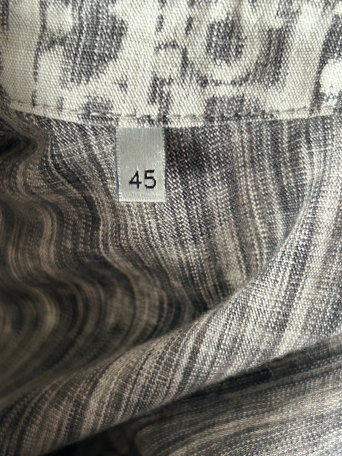 Dior Grey & White Oblique Button Up Shirt