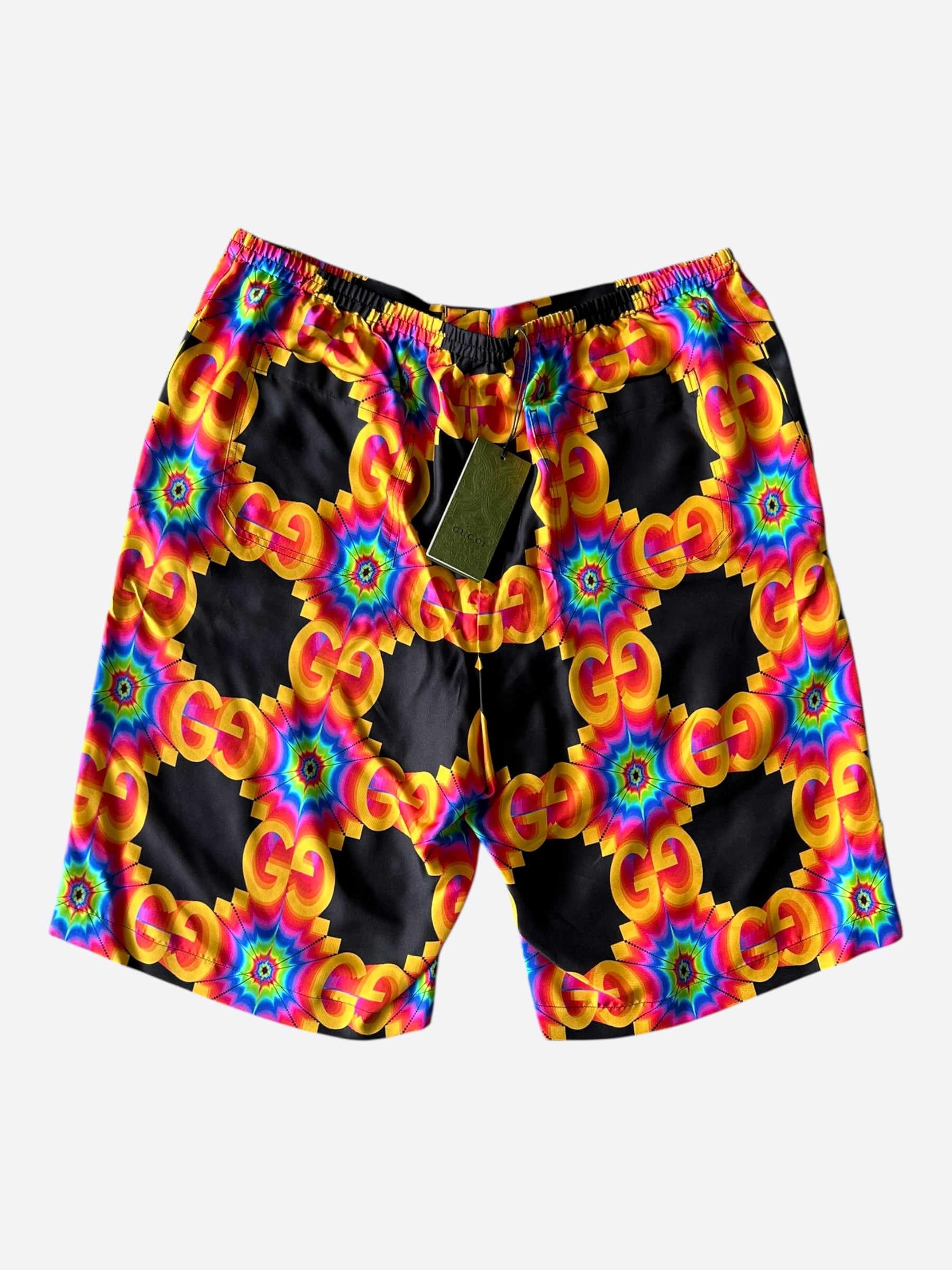 Gucci Black & Multicolor GG Kaleidoscope Shorts – Savonches
