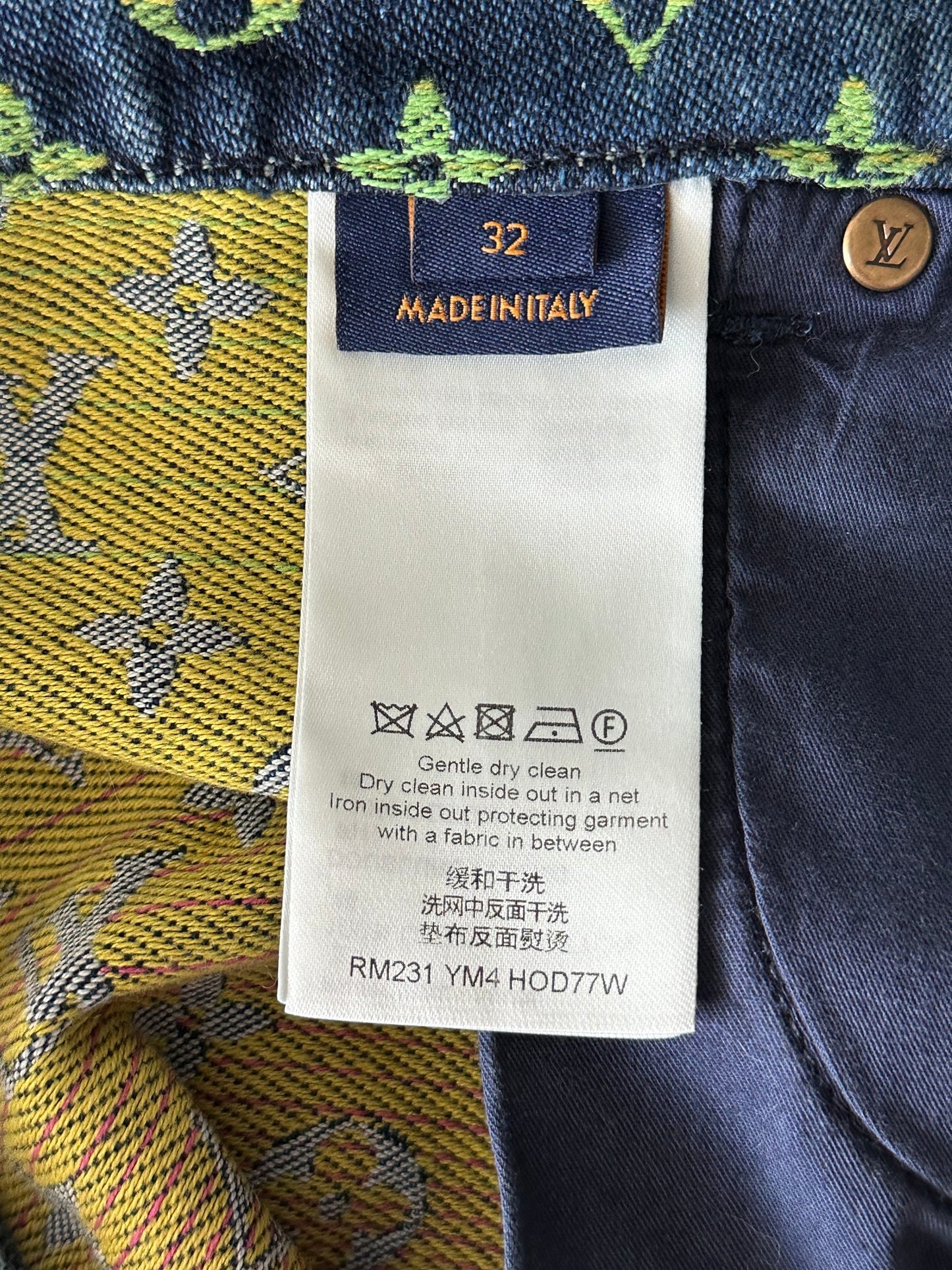 Louis Vuitton Blue Rainbow Monogram Denim Shorts