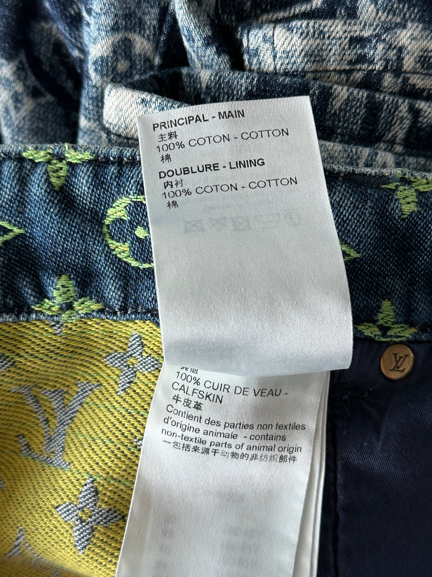 Louis Vuitton Blue Rainbow Monogram Denim Shorts