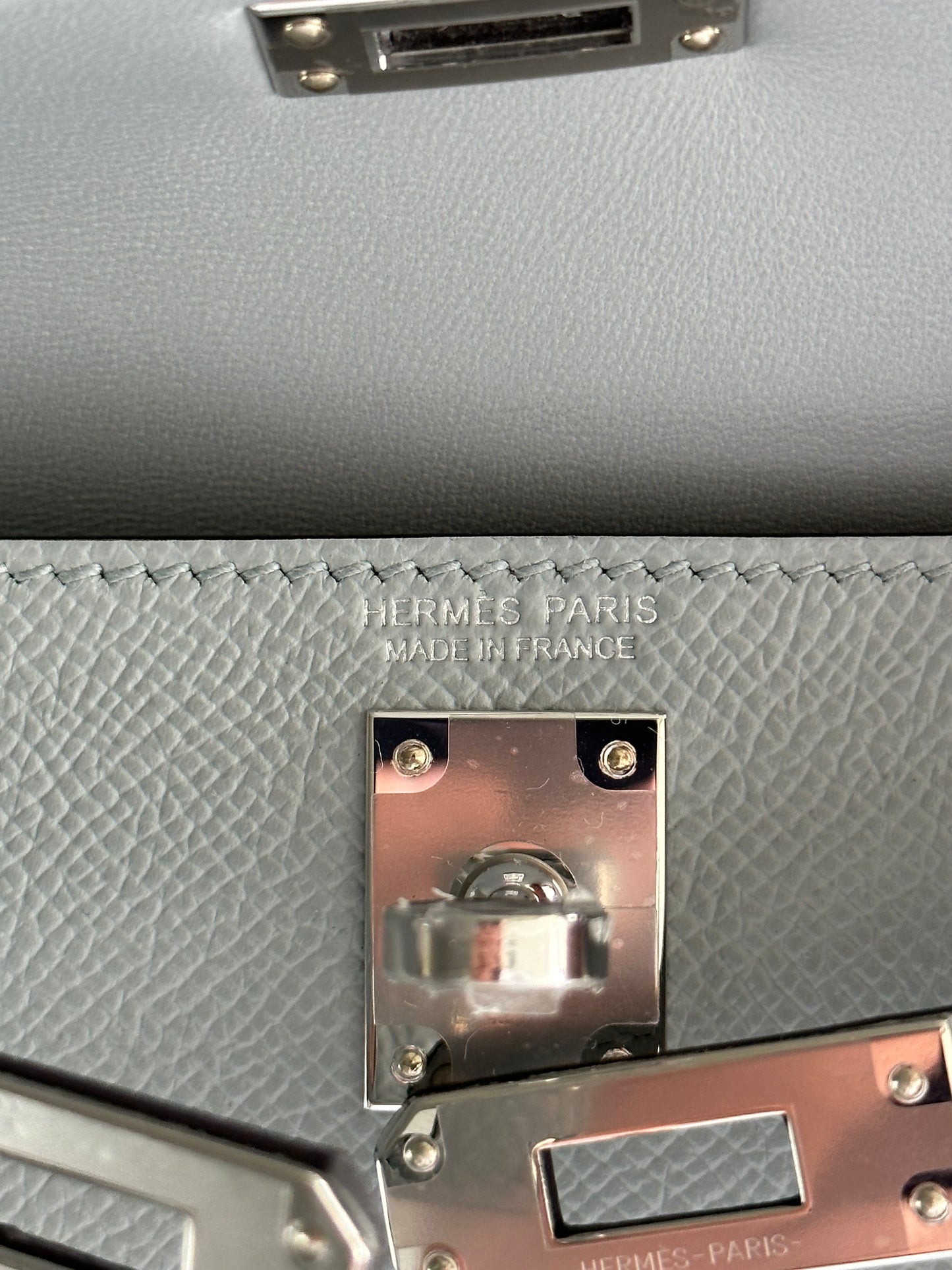 Hermes Blue Glacier Epsom Mini Kelly 20