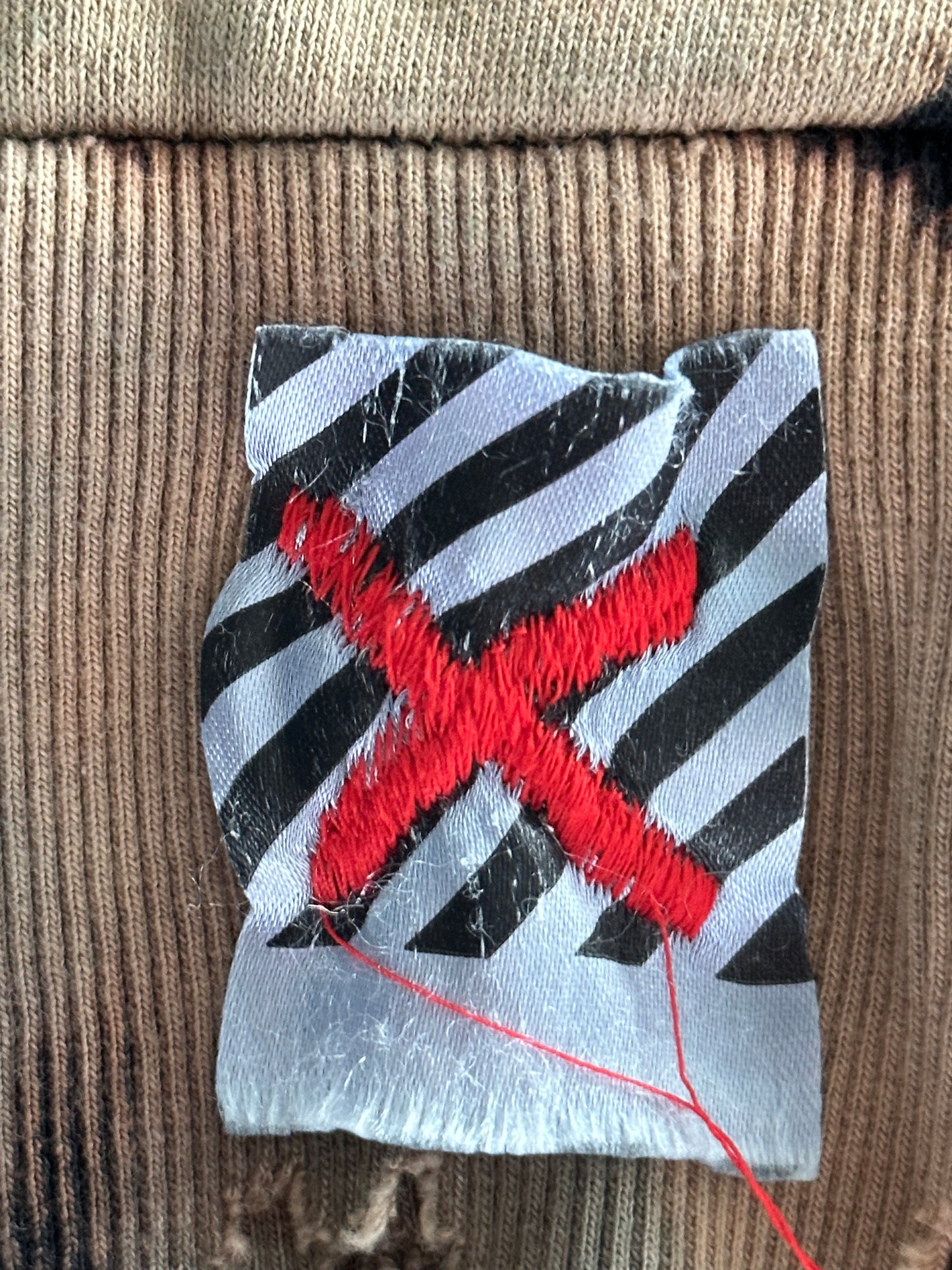 Chrome Hearts Off-White CVTVLIST Black Tie-Dye Bleached Hoodie