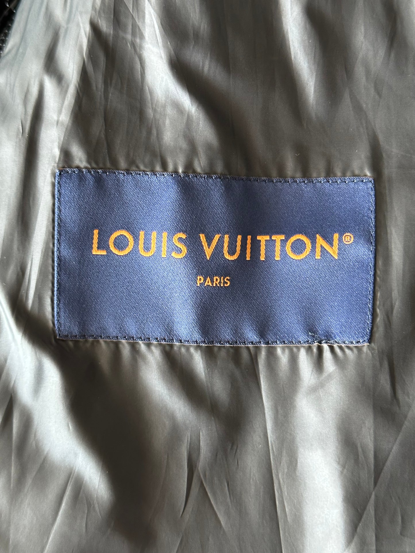 Louis Vuitton Black Flower Monogram Puffer Jacket