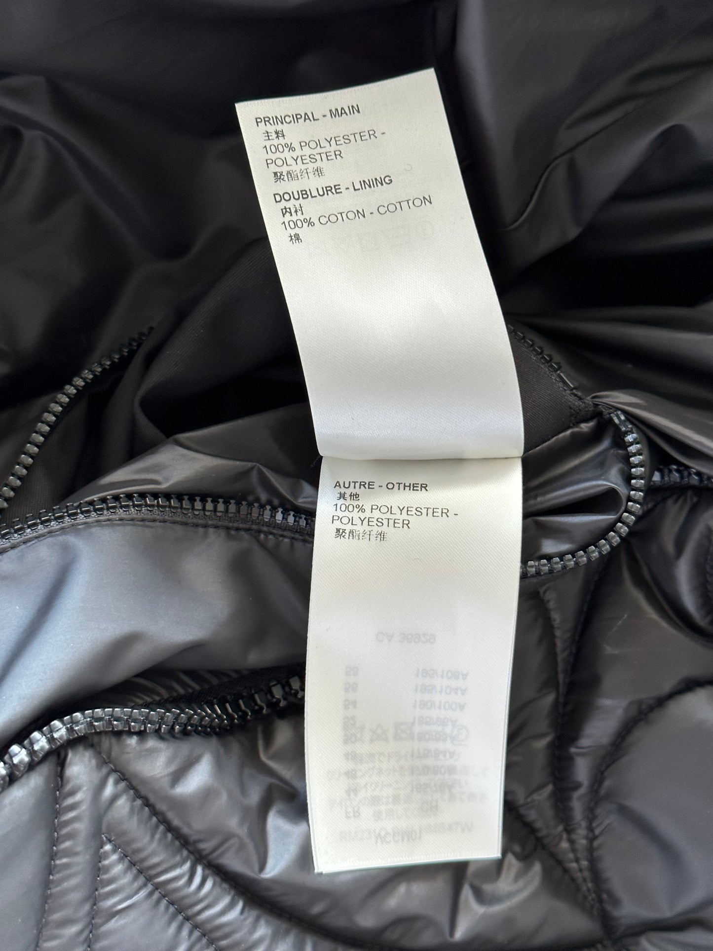 Louis Vuitton Black Flower Monogram Puffer Jacket