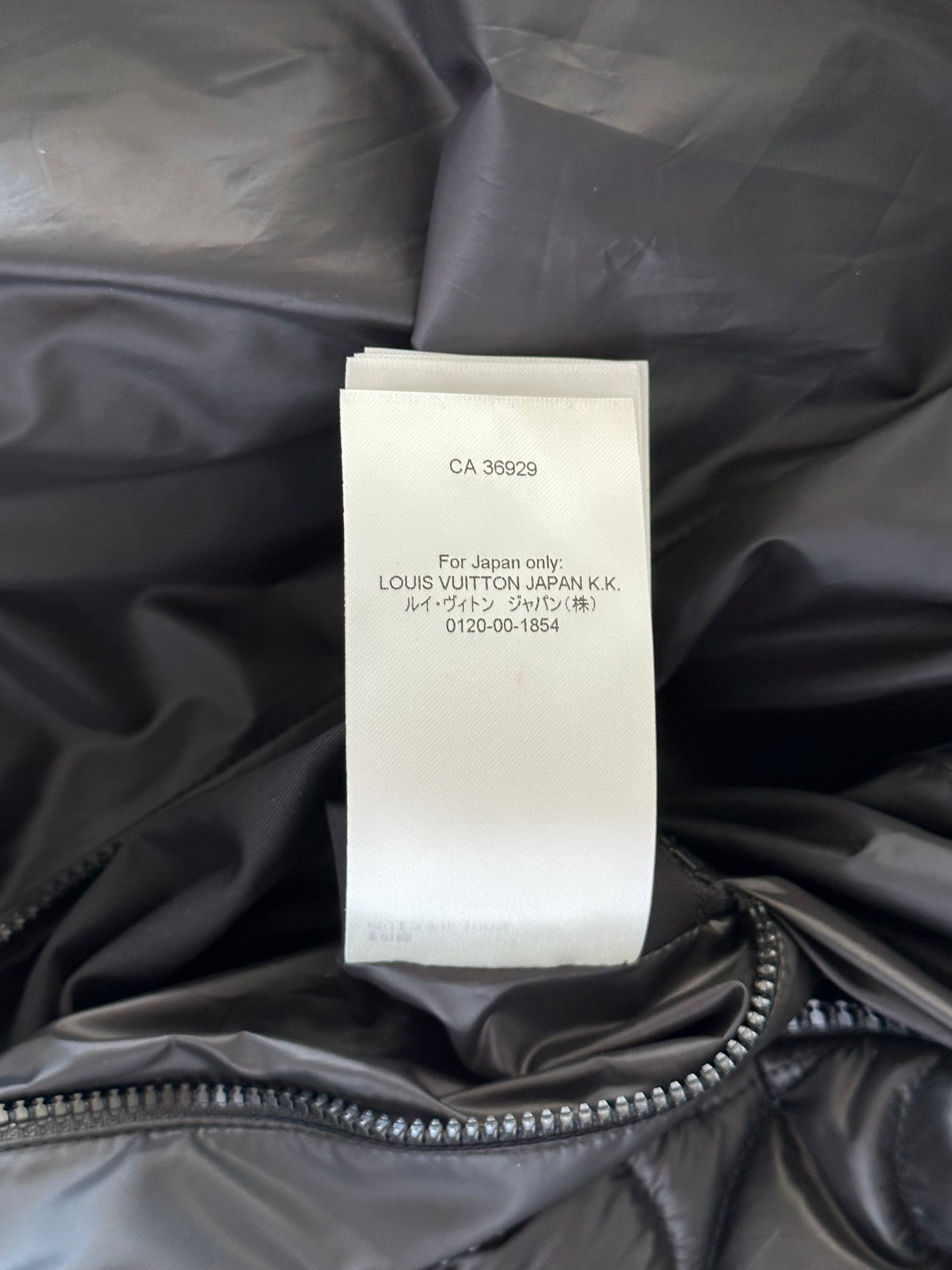 Louis Vuitton Black Flower Monogram Puffer Jacket