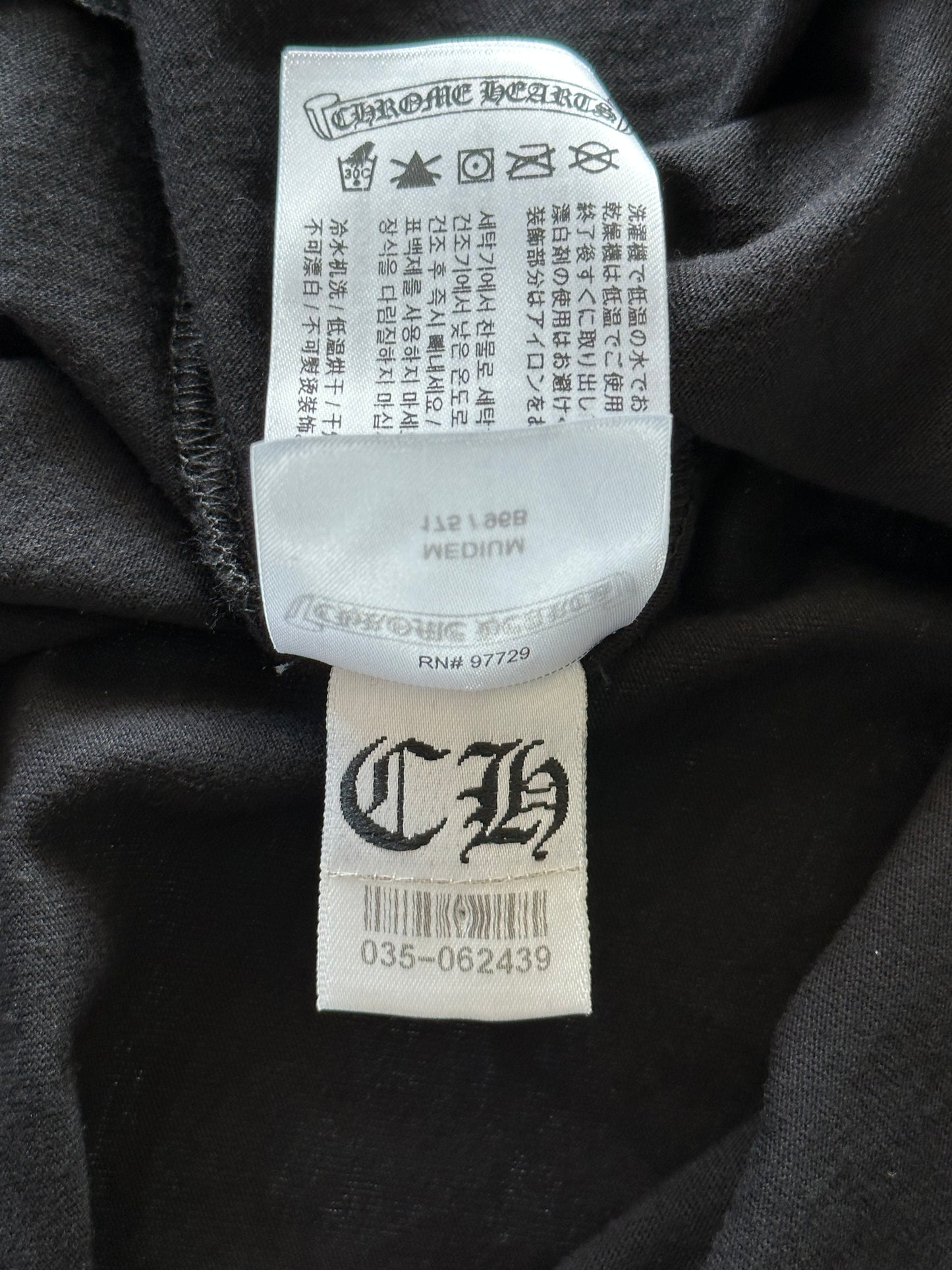 Chrome Hearts Black & White Miami Horseshoe Logo Longsleeve T-Shirt