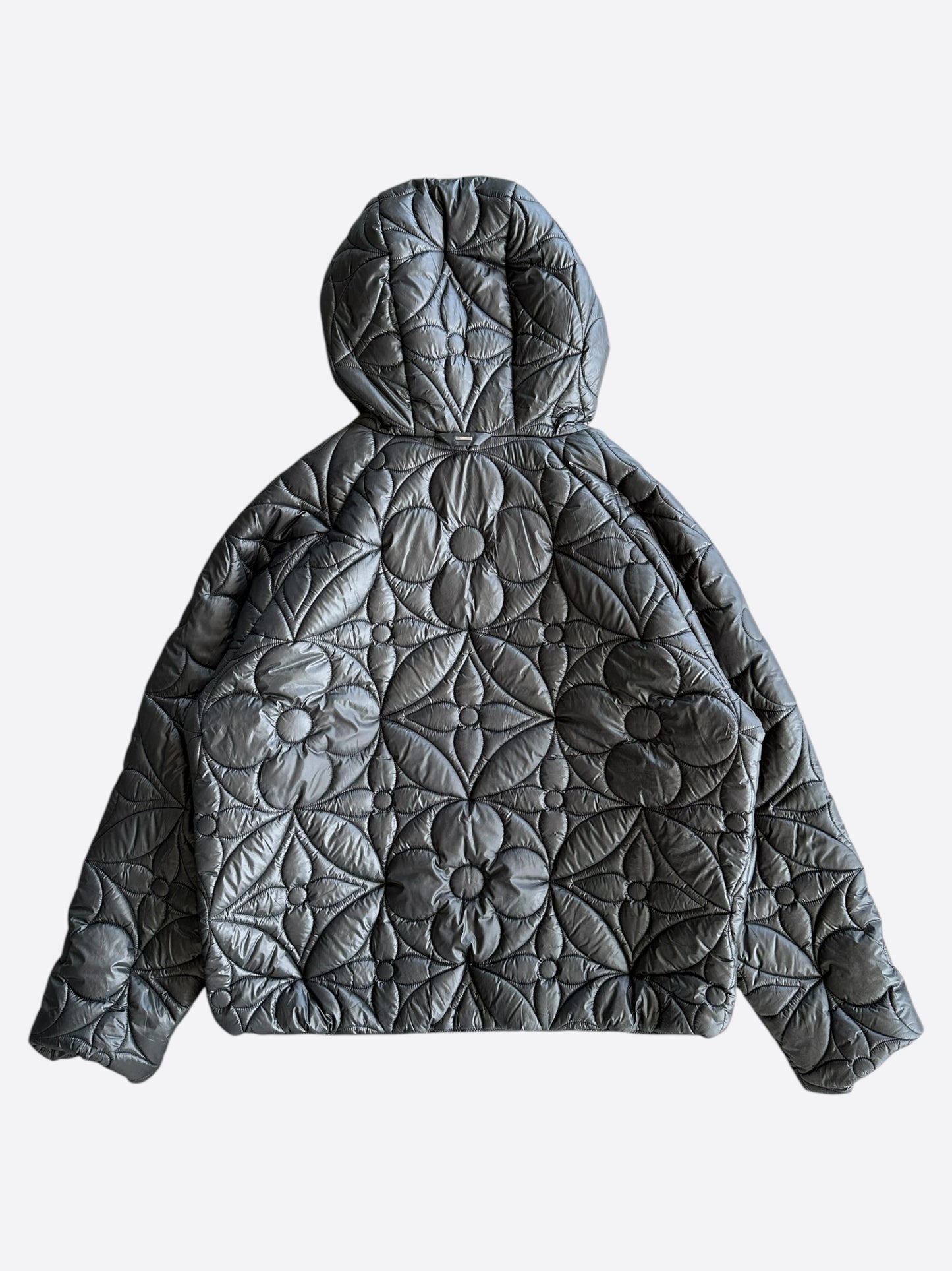 Louis Vuitton Black Flower Monogram Puffer Jacket