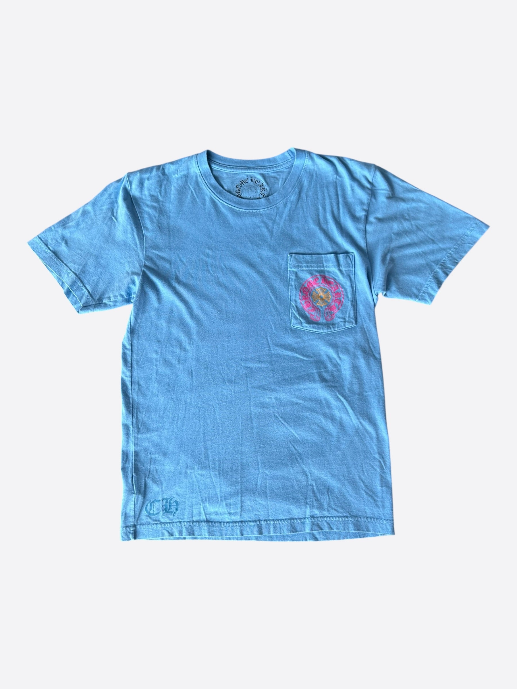 Chrome Hearts Blue Miami Art Basel Horseshoe Logo T-Shirt – Savonches