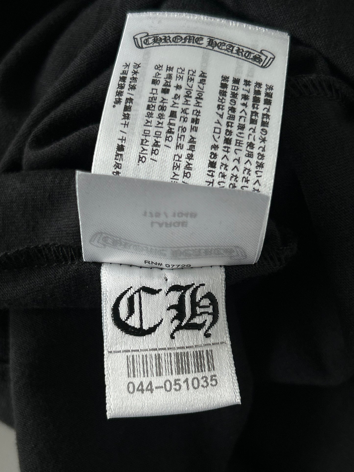 Chrome Hearts Black & Olive Neck Logo Longsleeve T-Shirt