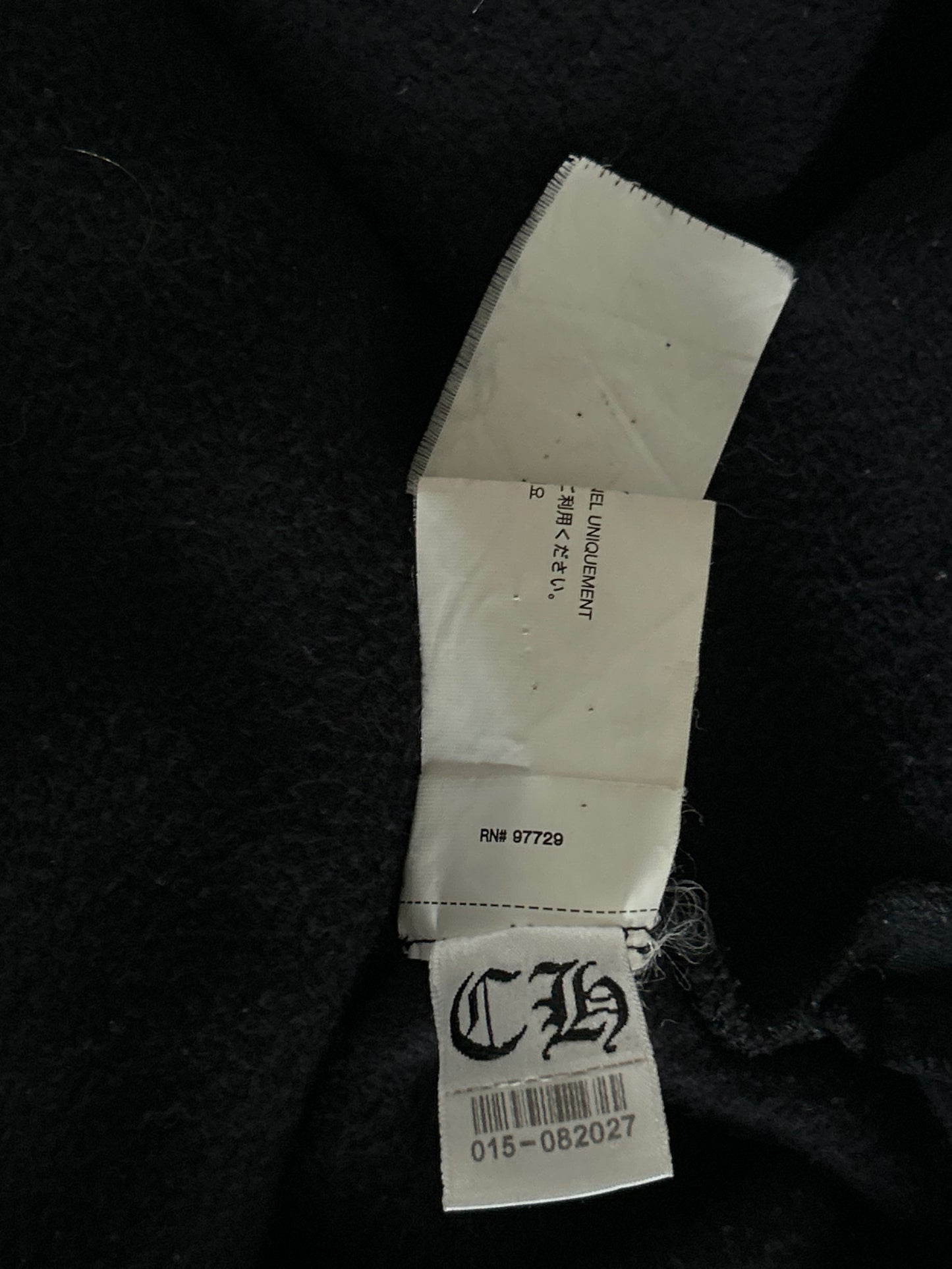 Chrome Hearts Black Leather Triple Cross Patch Hoodie