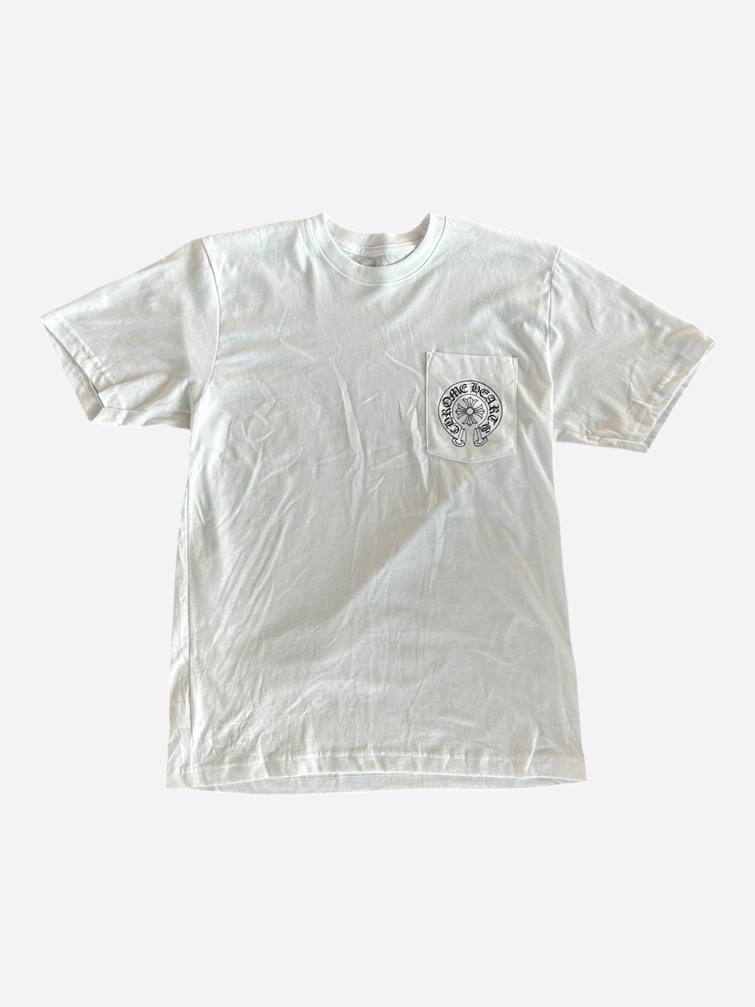 Chrome Hearts White & Black Las Vegas Horseshoe Logo T-Shirt 