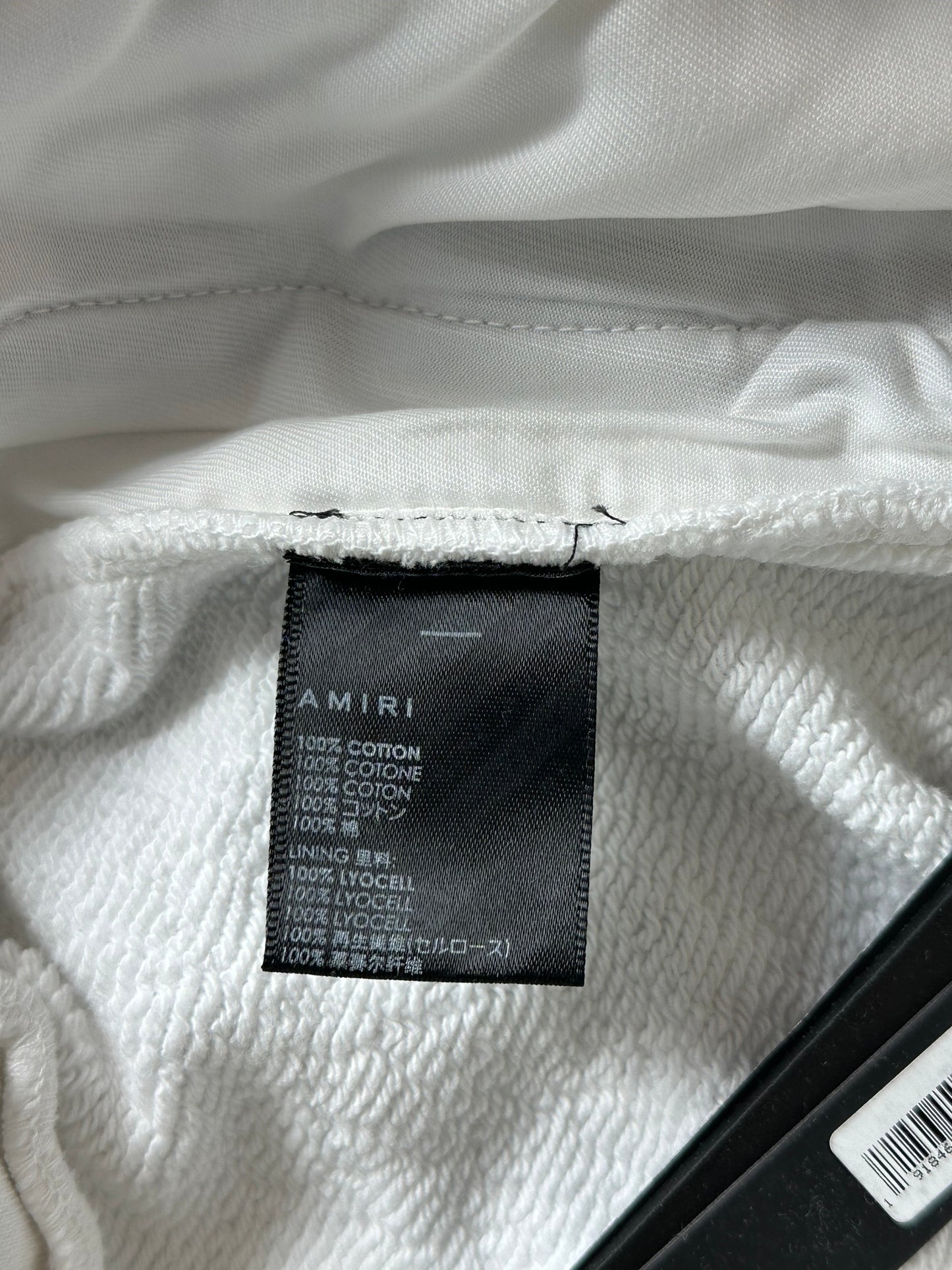 Amiri White & Black 22 Logo Shorts