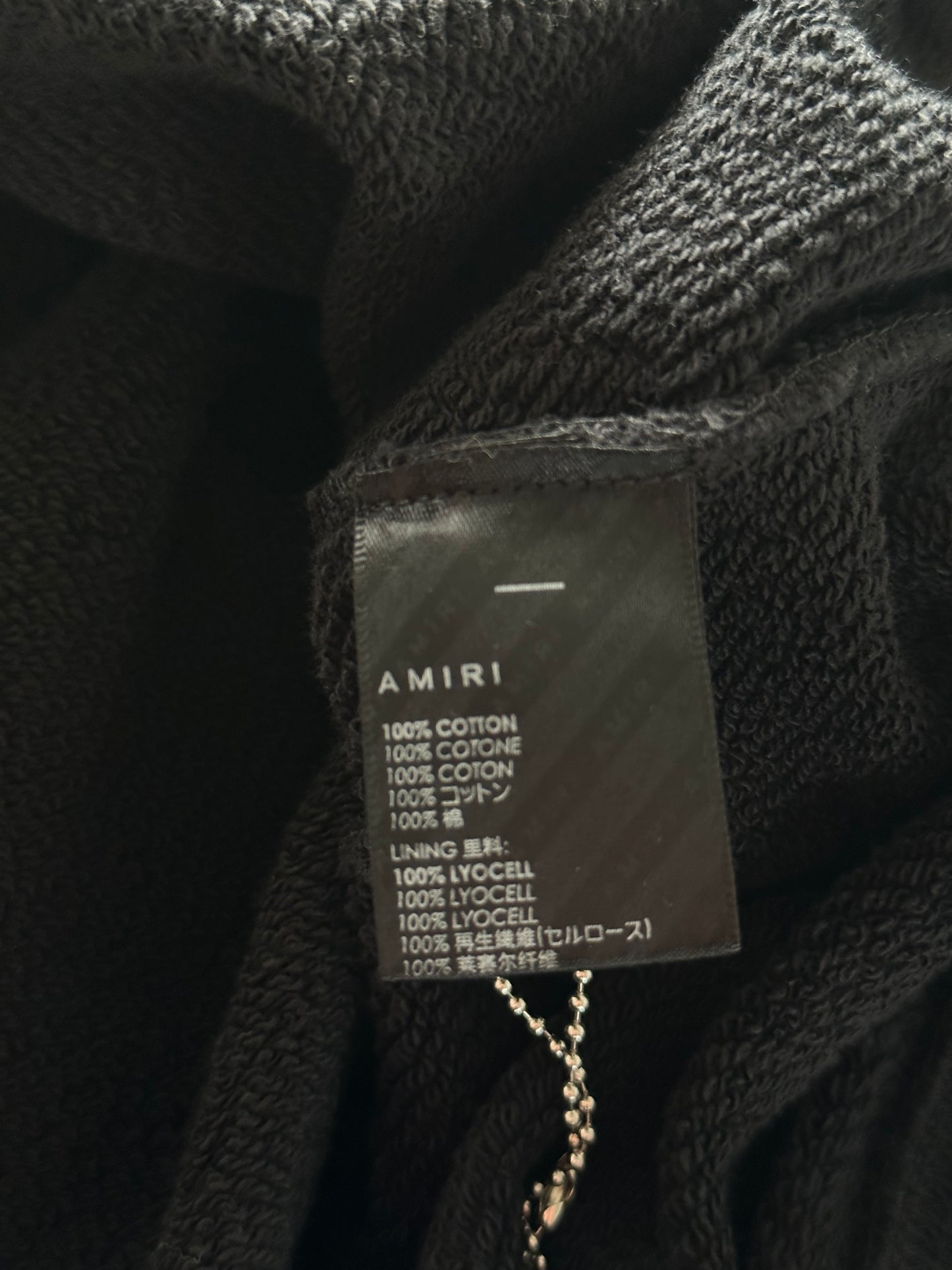 Amiri Black & Red Staggered Logo Hoodie