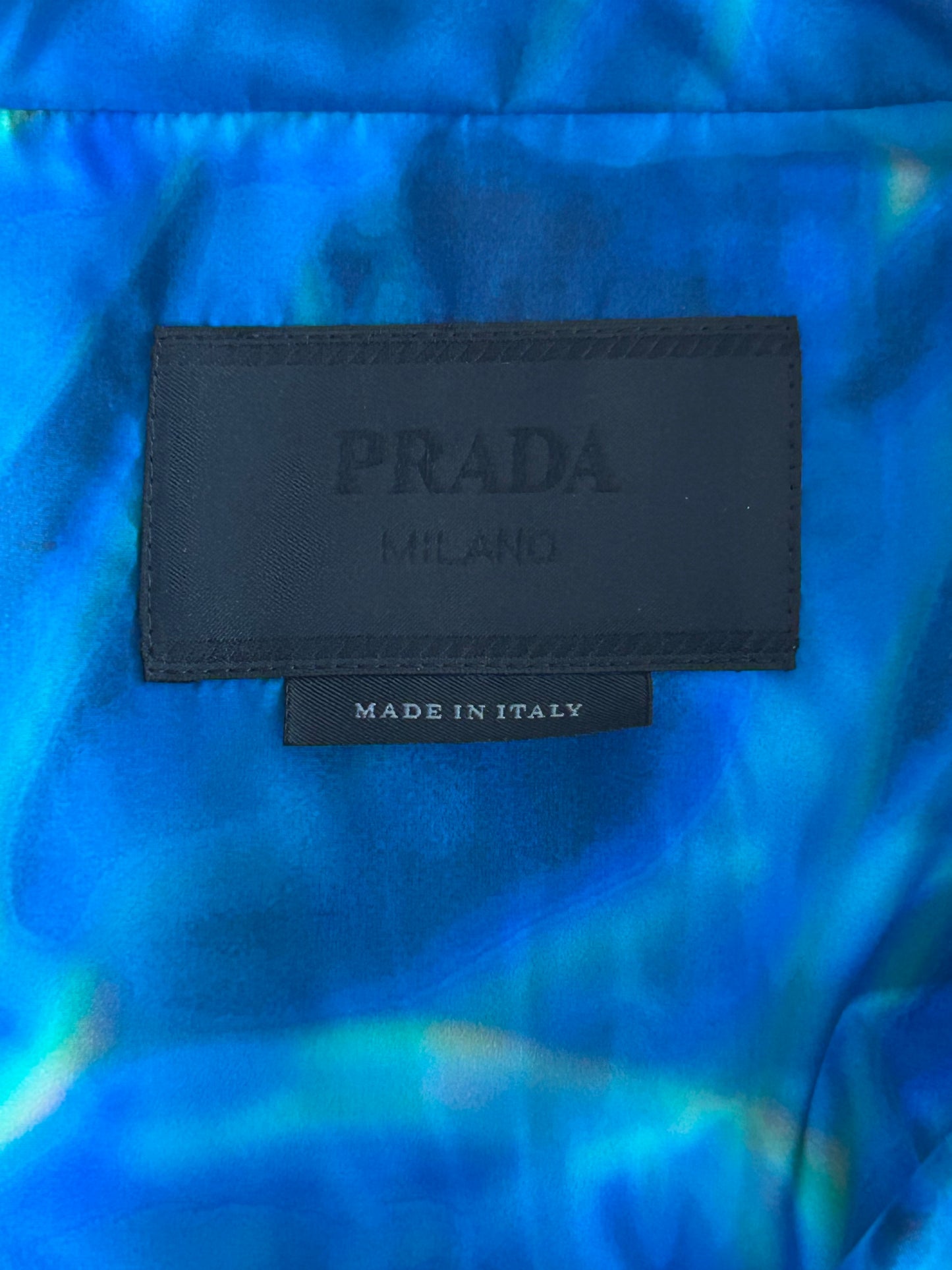 Prada Blue Oceanic Button Up Shirt