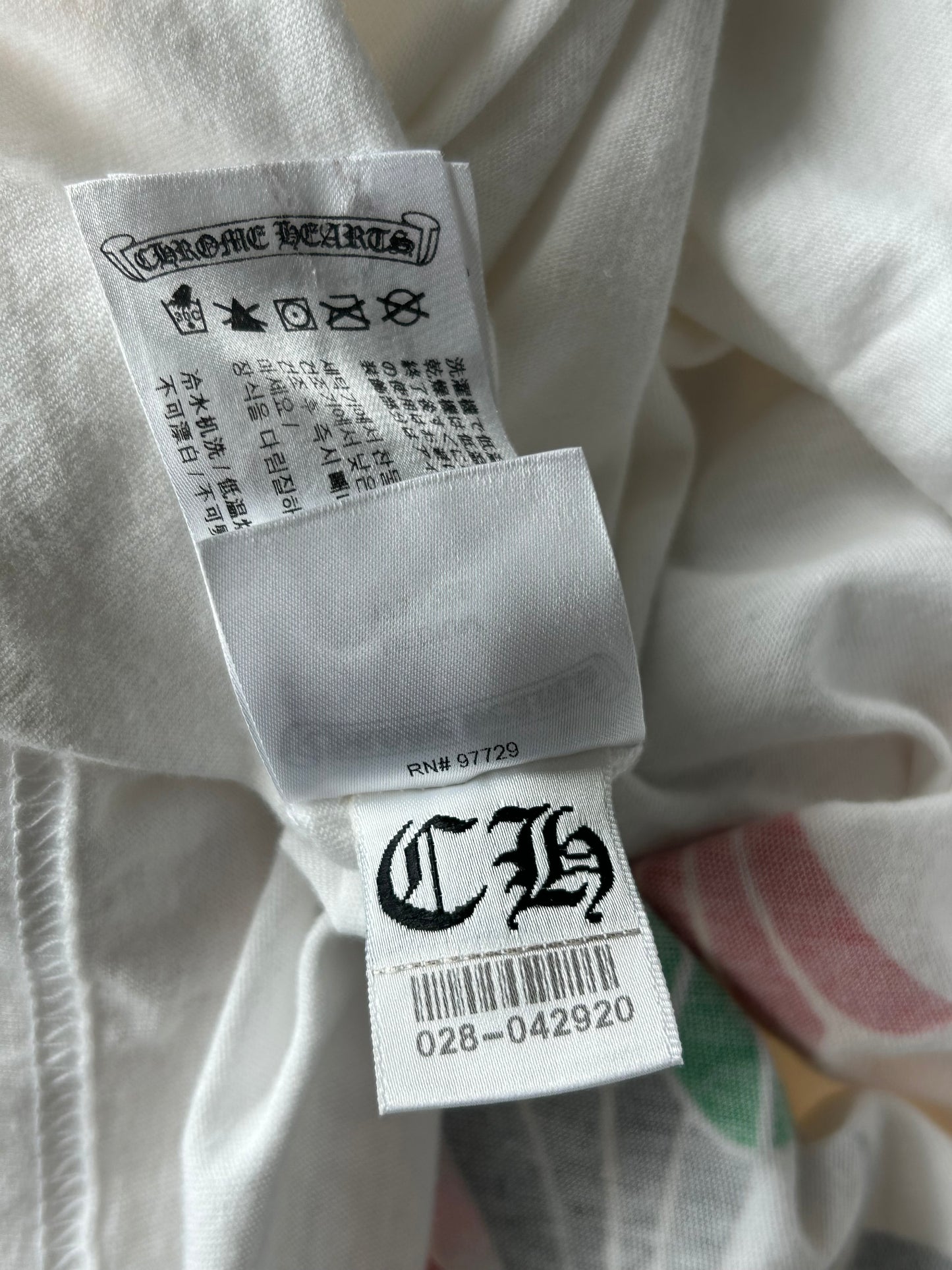 Chrome Hearts White Multicolor Cross T-Shirt