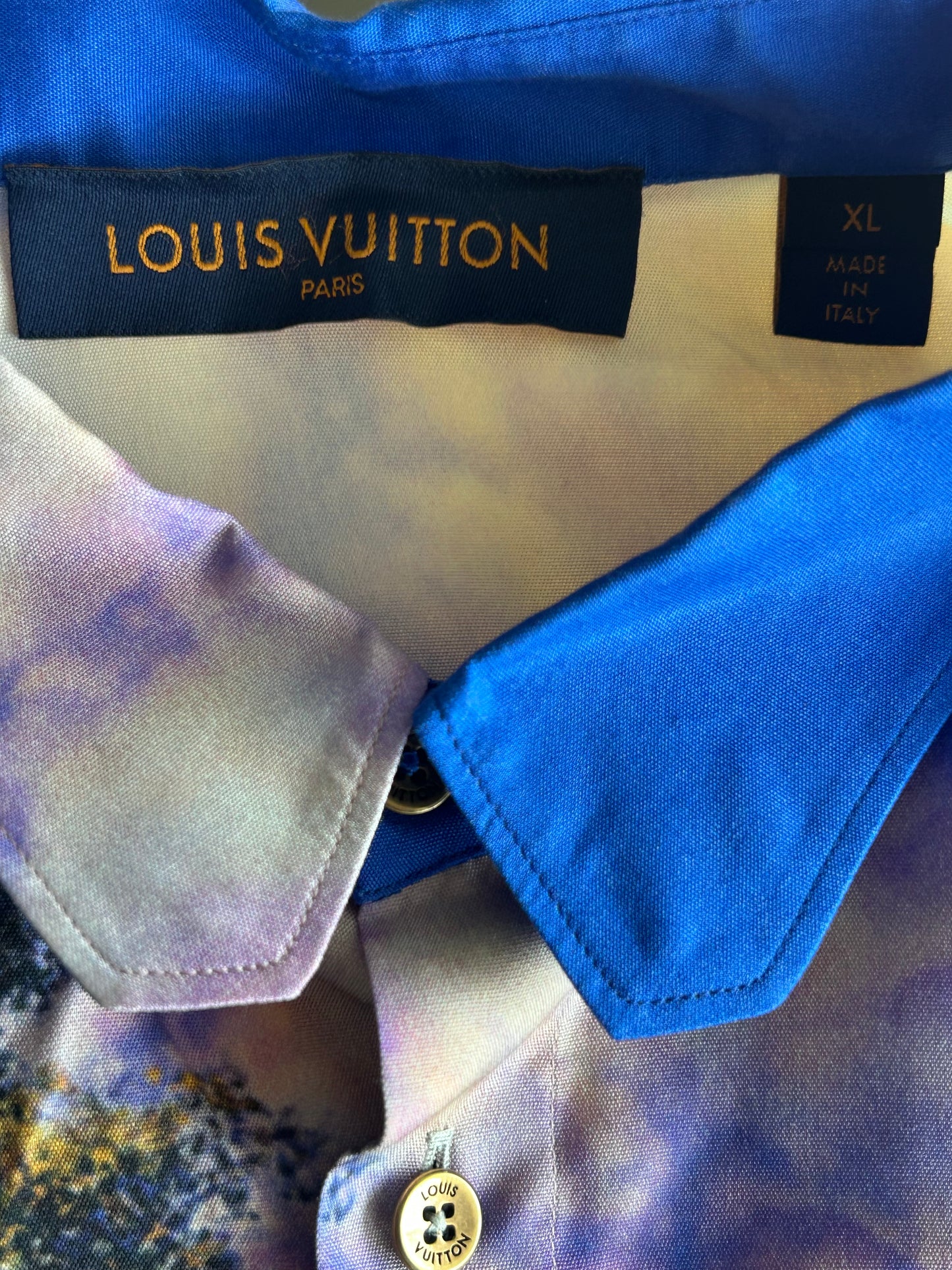 Louis Vuitton OZ Multicolor Brick Road Silk Button Up Shirt