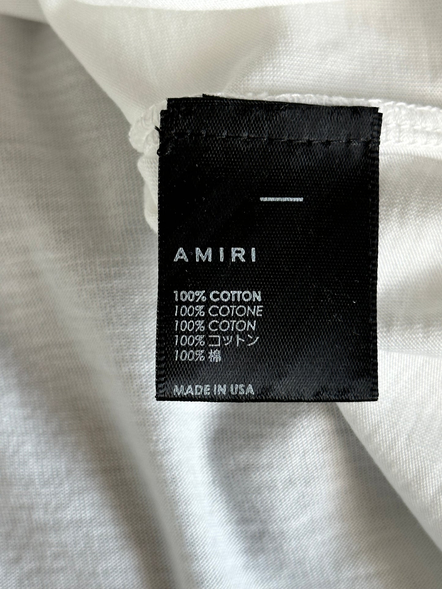 Amiri White & Black Los Angeles Exclusive Bones T-Shirt