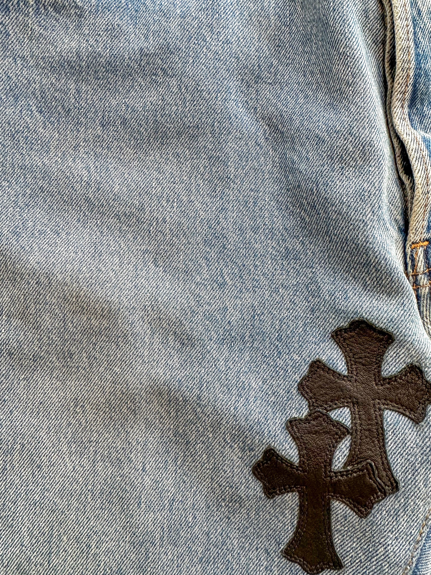 Chrome Hearts Levis Blue Cross Patch Jeans