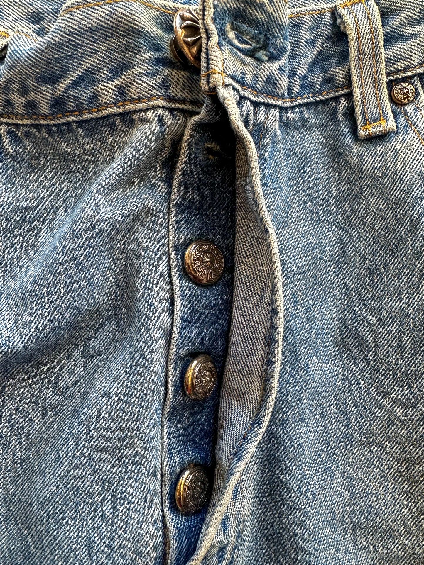 Chrome Hearts Levis Blue Cross Patch Jeans