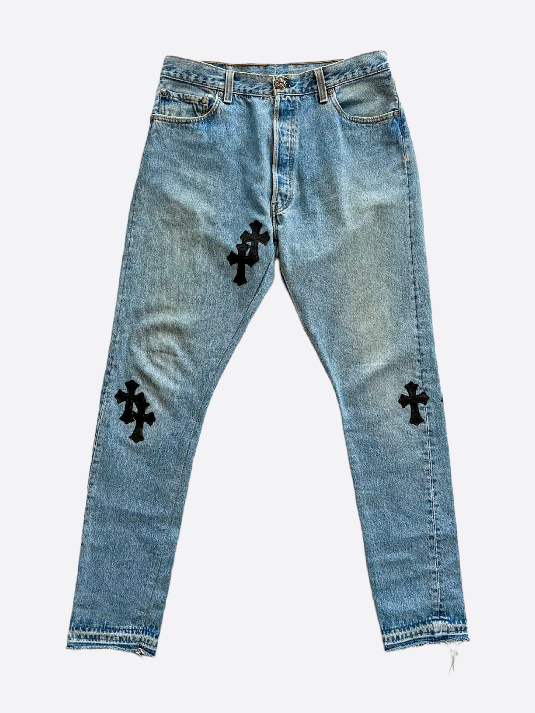 Chrome Hearts Levis Blue Cross Patch Jeans – Savonches