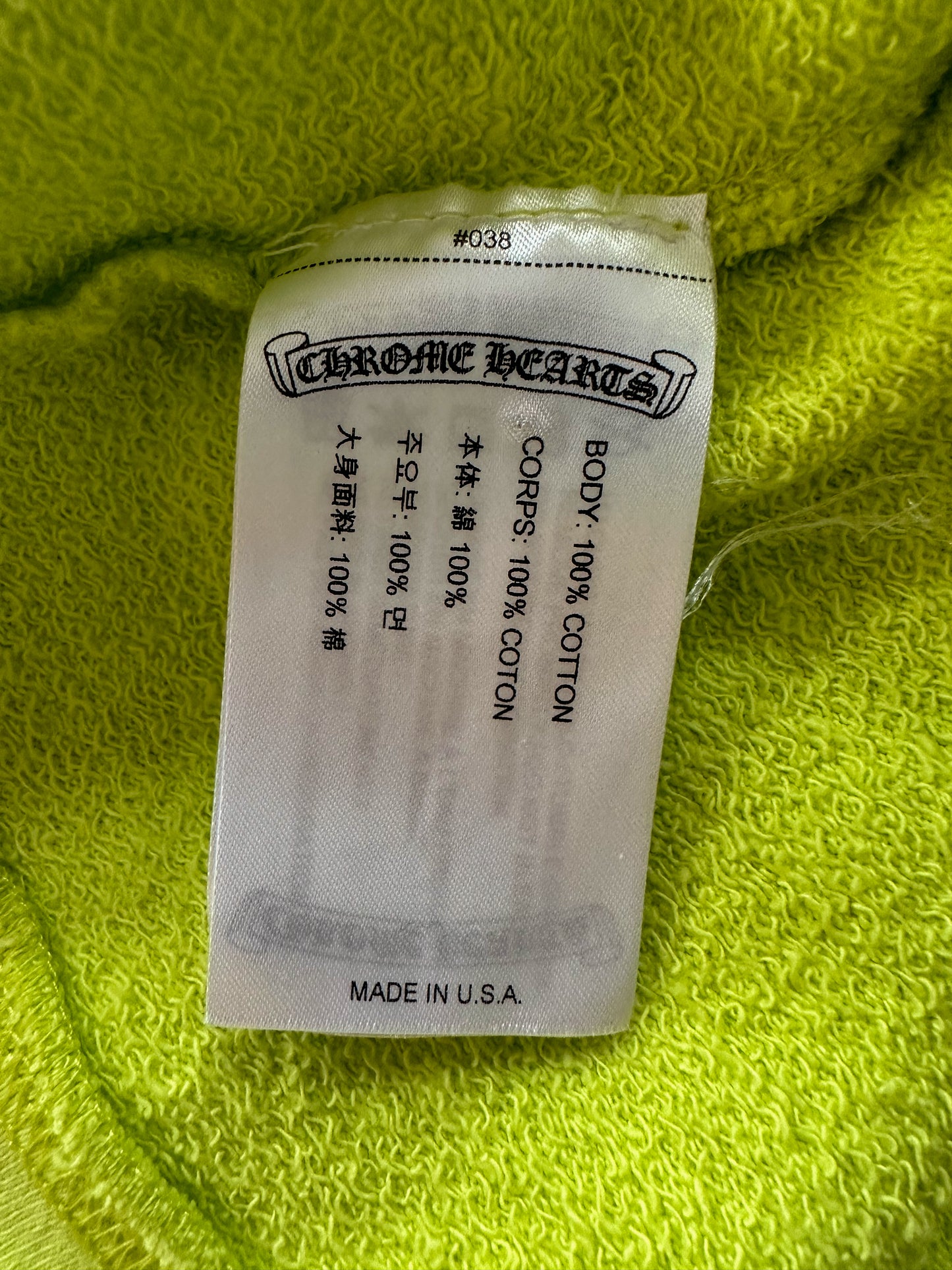 Chrome Hearts Matty Boy Green Chainlink Sweater