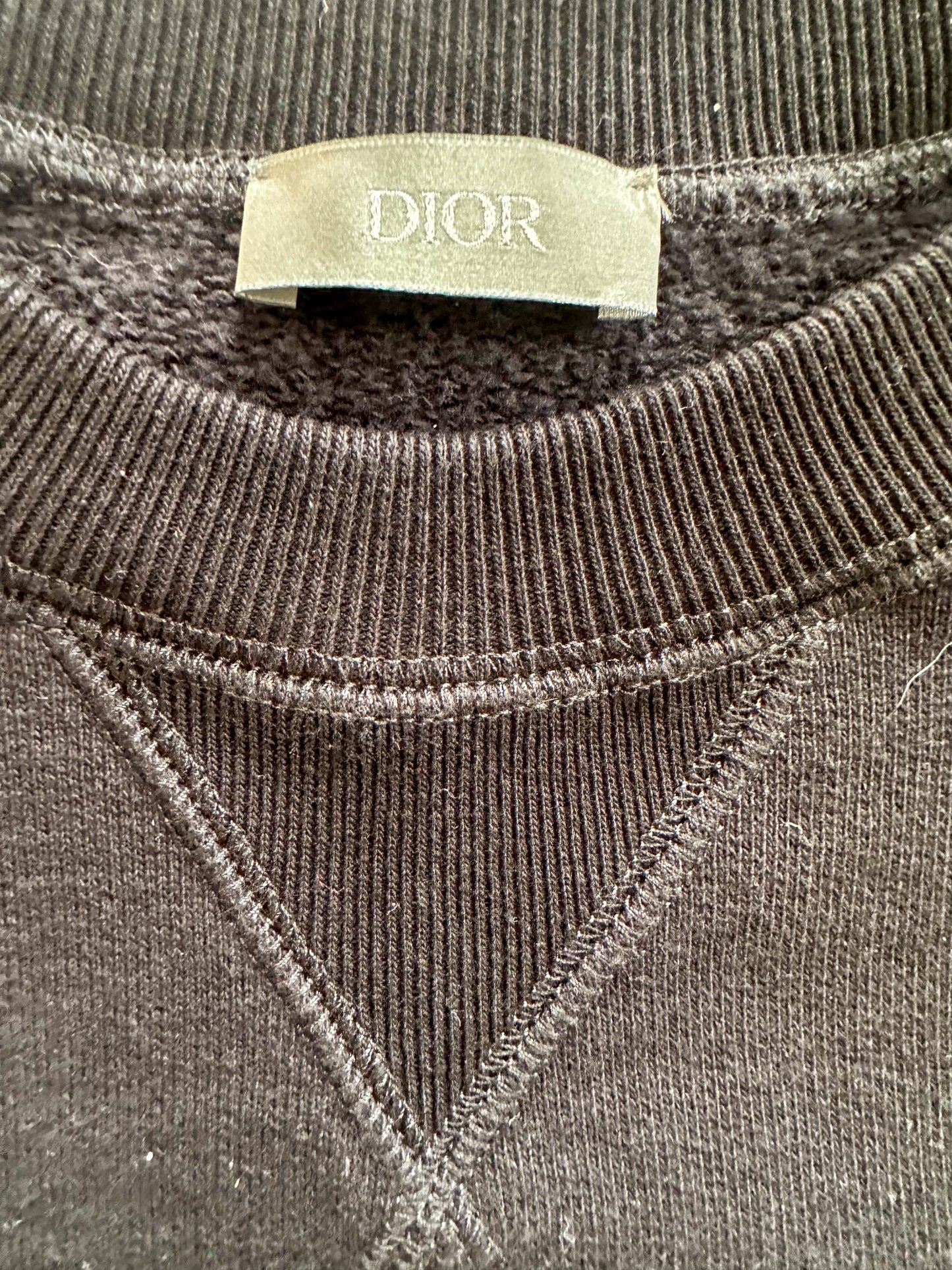 Dior Sacai Black Embroidered Patch Sweater