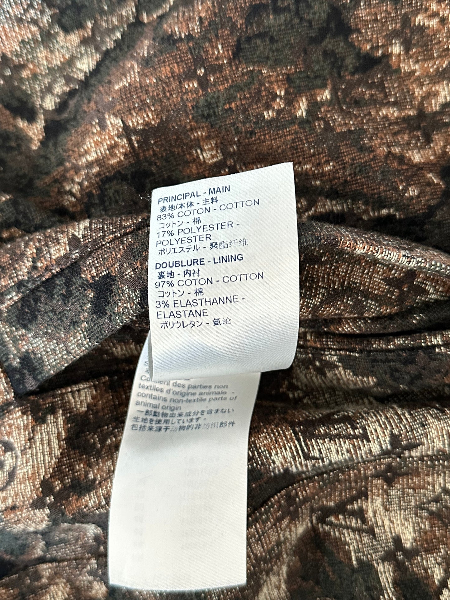 Louis Vuitton Brown Tapestry Monogram Shearling Jacket