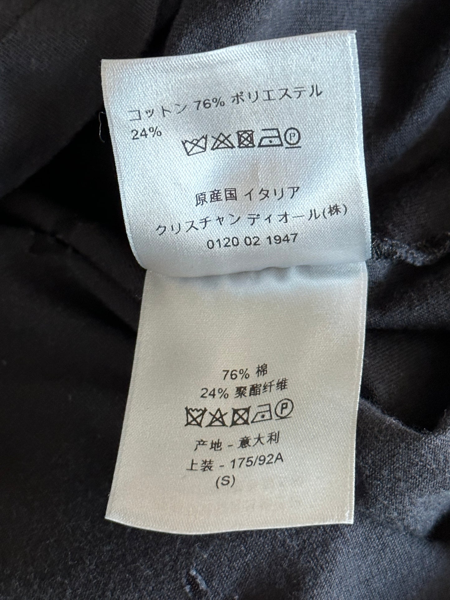 Dior Navy Distressed Oblique T-Shirt