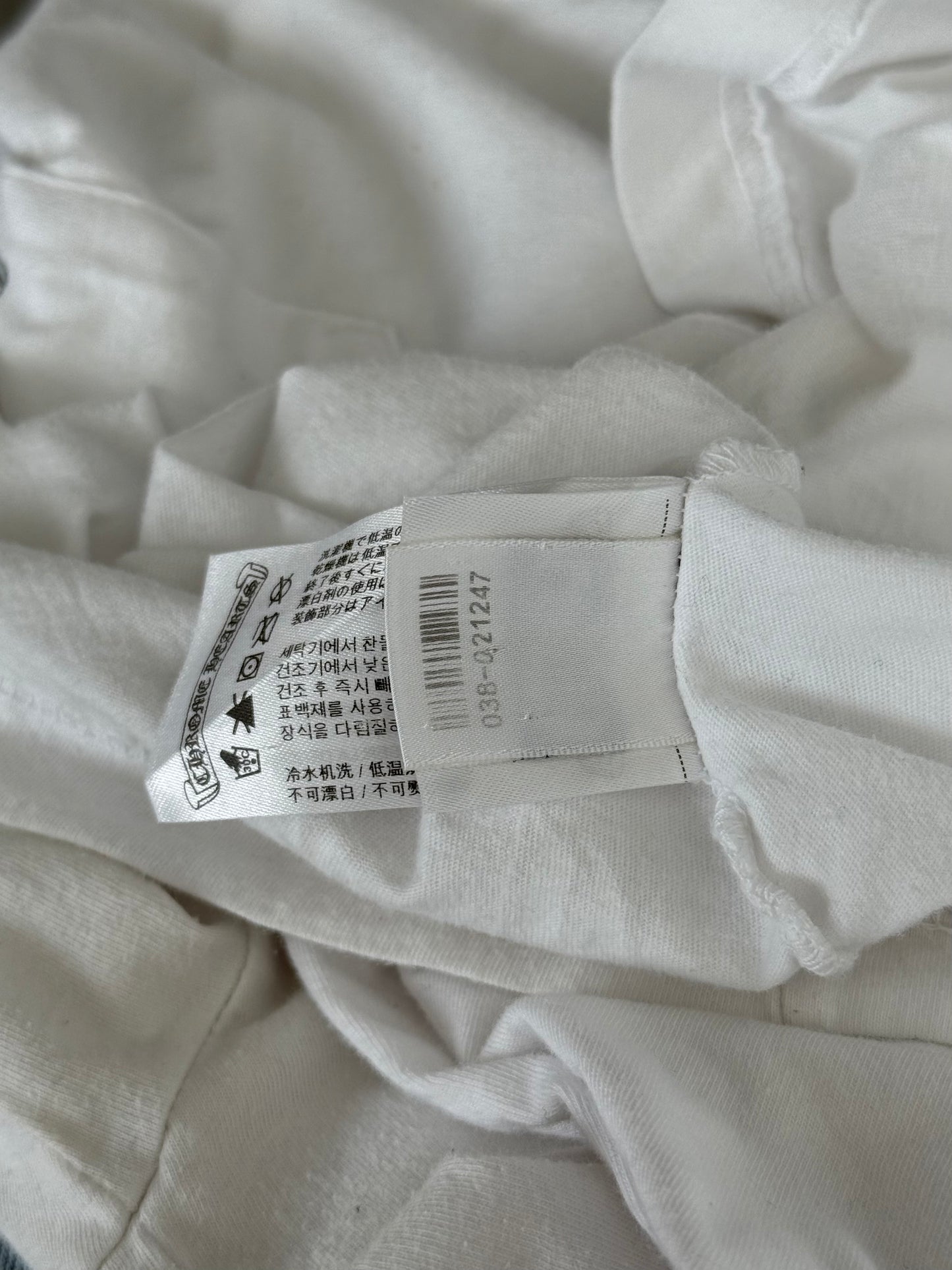 Chrome Hearts White & Black Scroll Logo Longsleeve T-Shirt