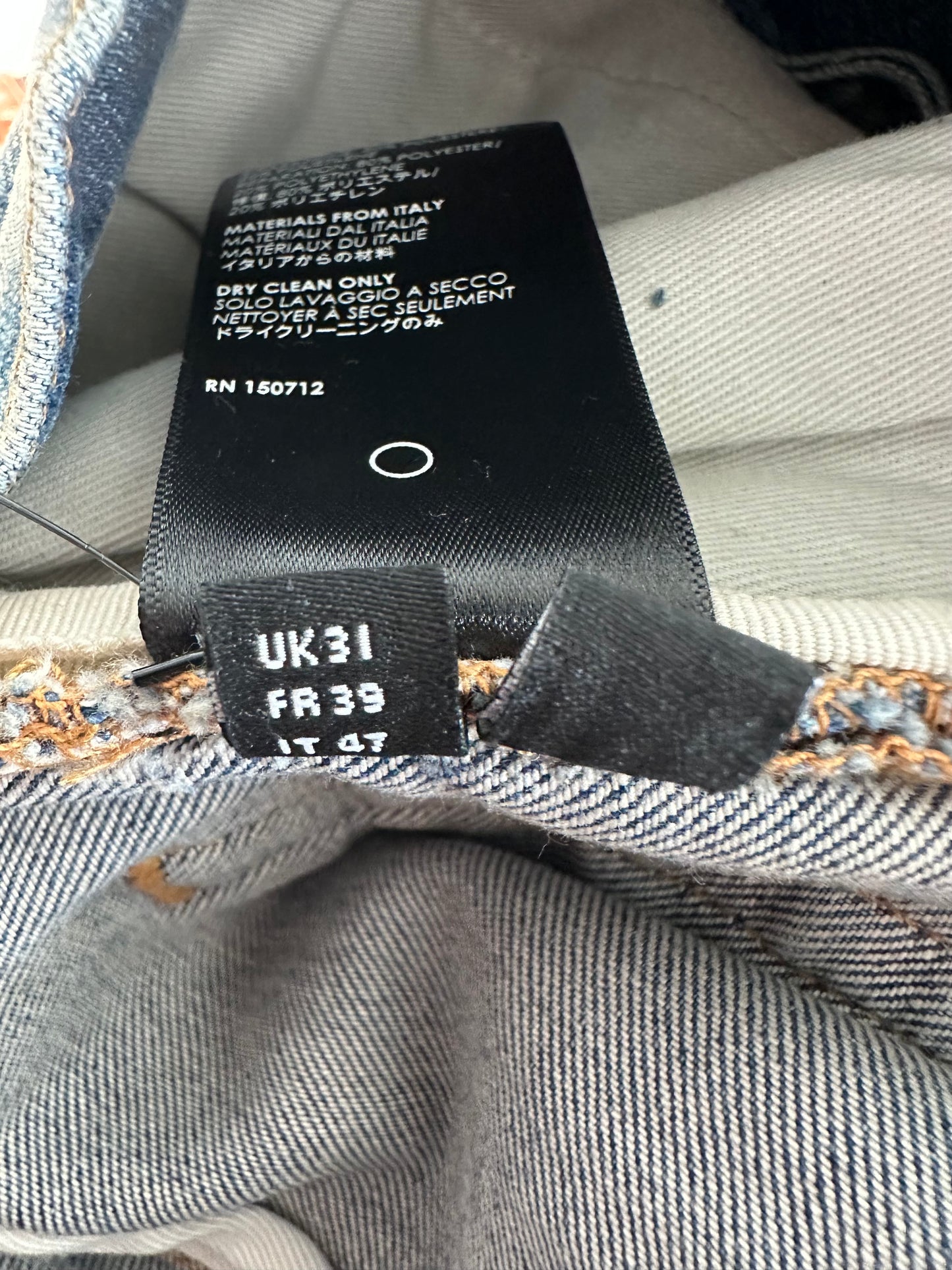 Amiri Clay Indigo & Blue Bandana Patch MX1 Jeans