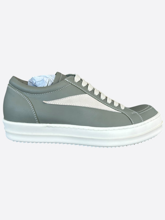 Rick Owens Green & White Vintage Low Women's Sneakers