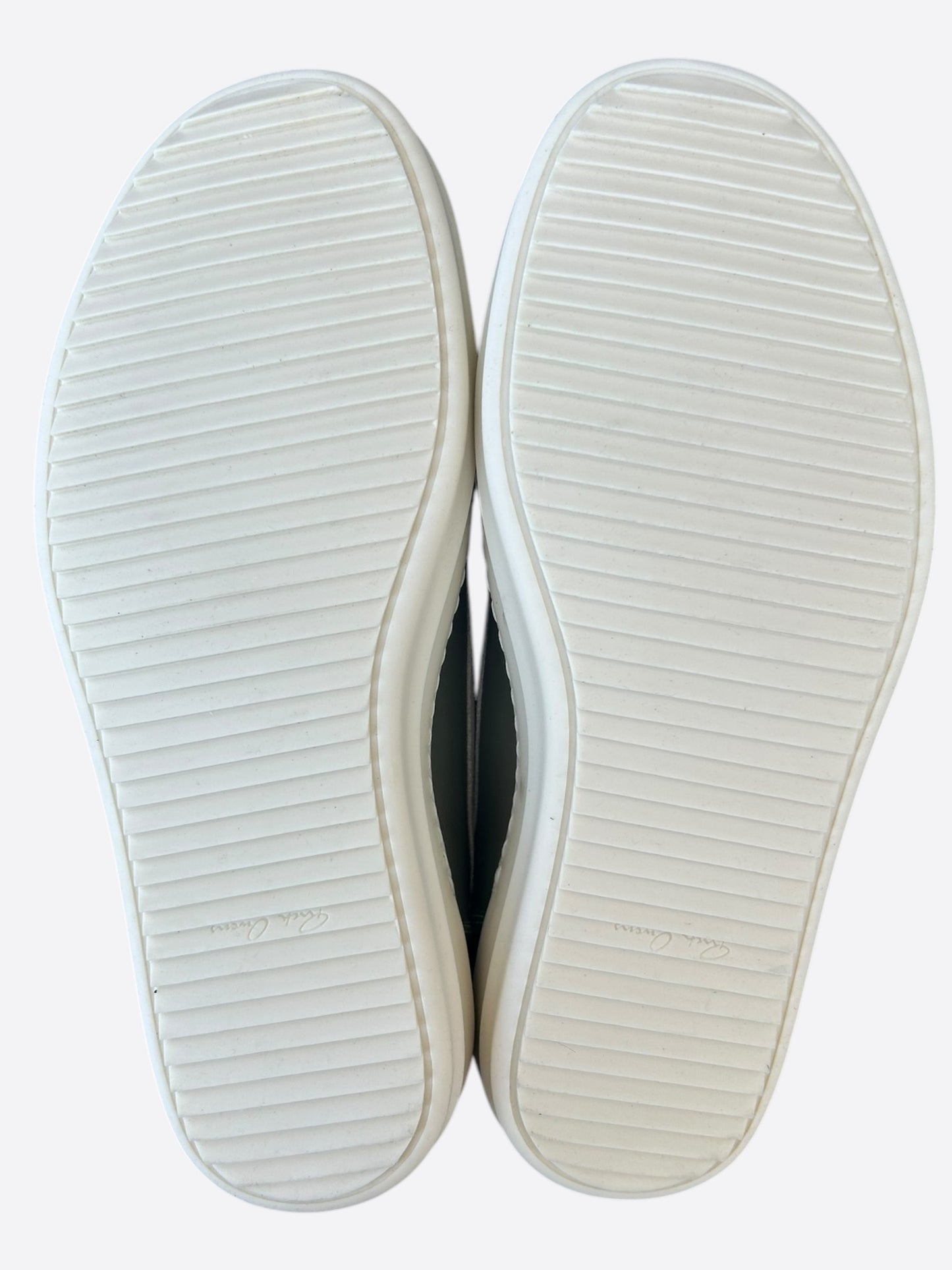 Rick Owens Green & White Vintage Low Women's Sneakers