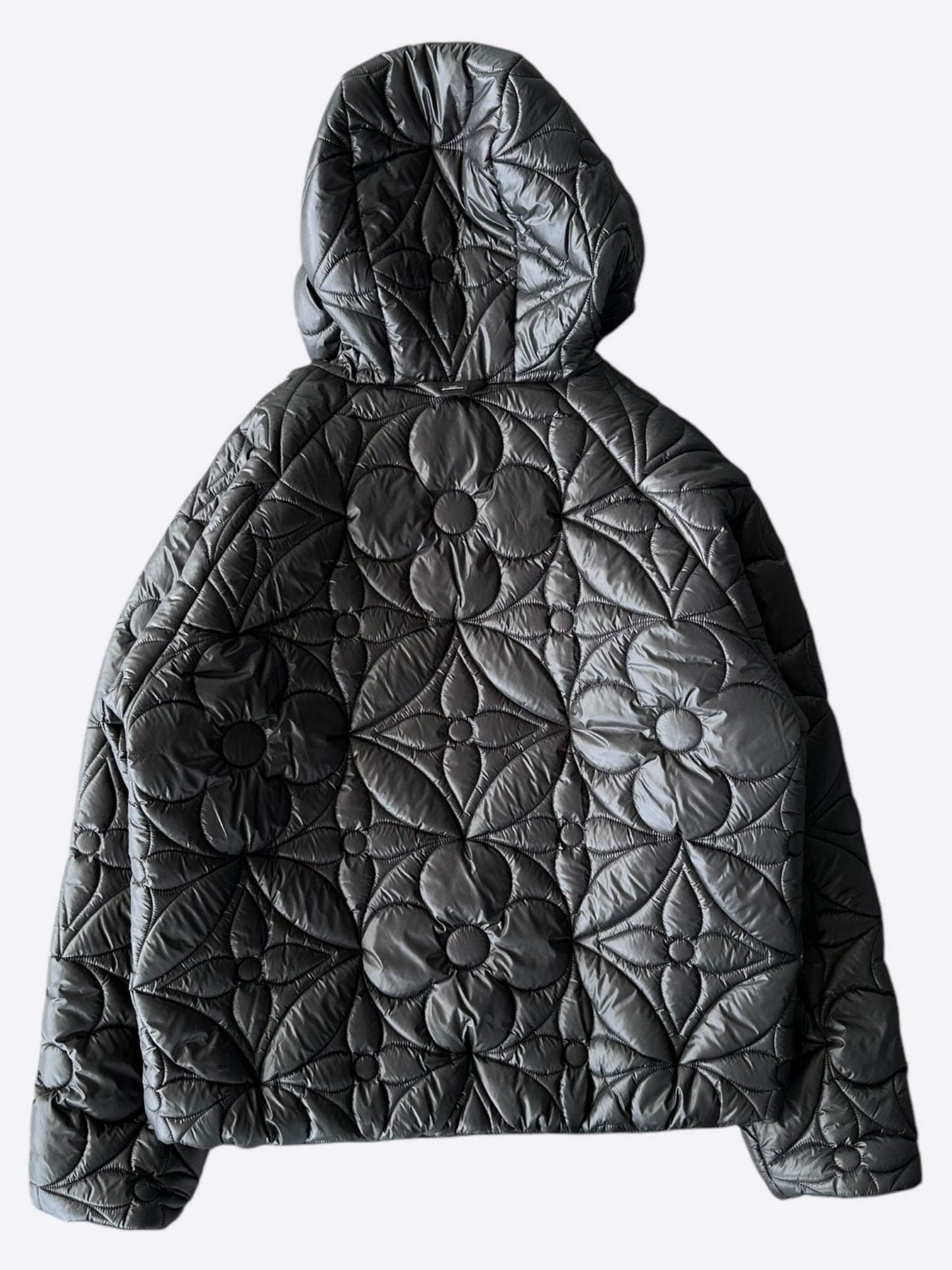 Louis Vuitton Black Flower Monogram Puffer Jacket