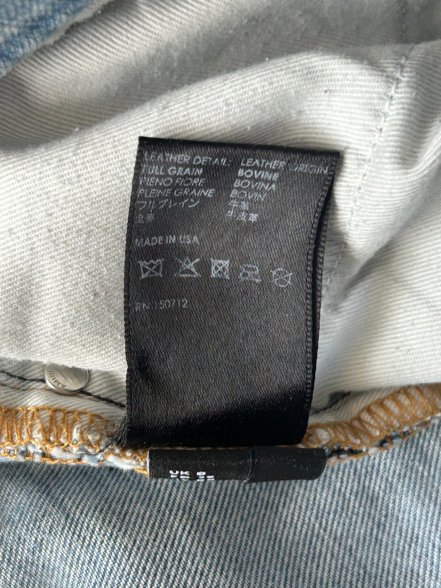 Amiri Light Indigo & Black Patch MX1 Jeans