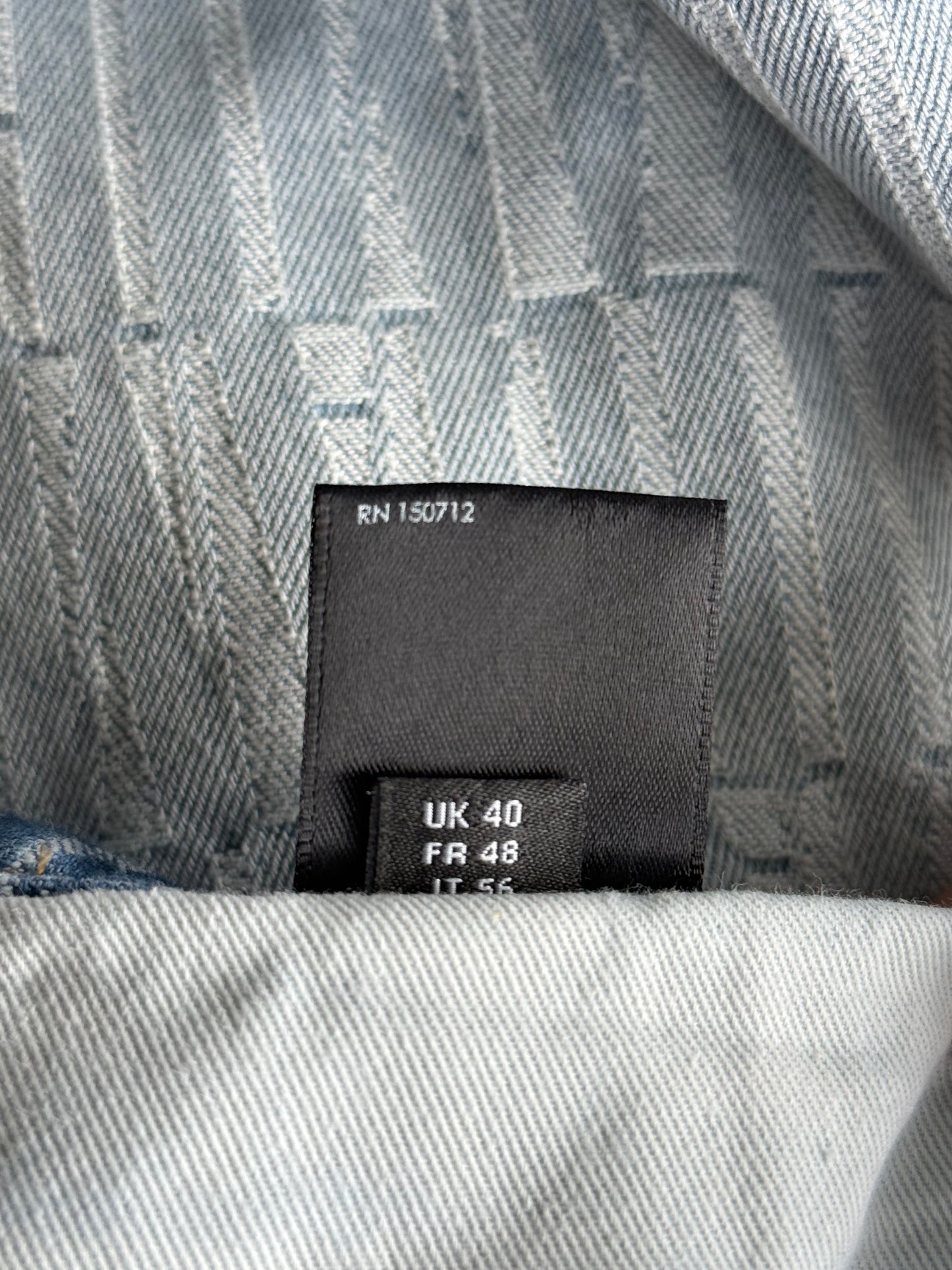 Amiri Blue Jacquard Logo Snap Button Pants