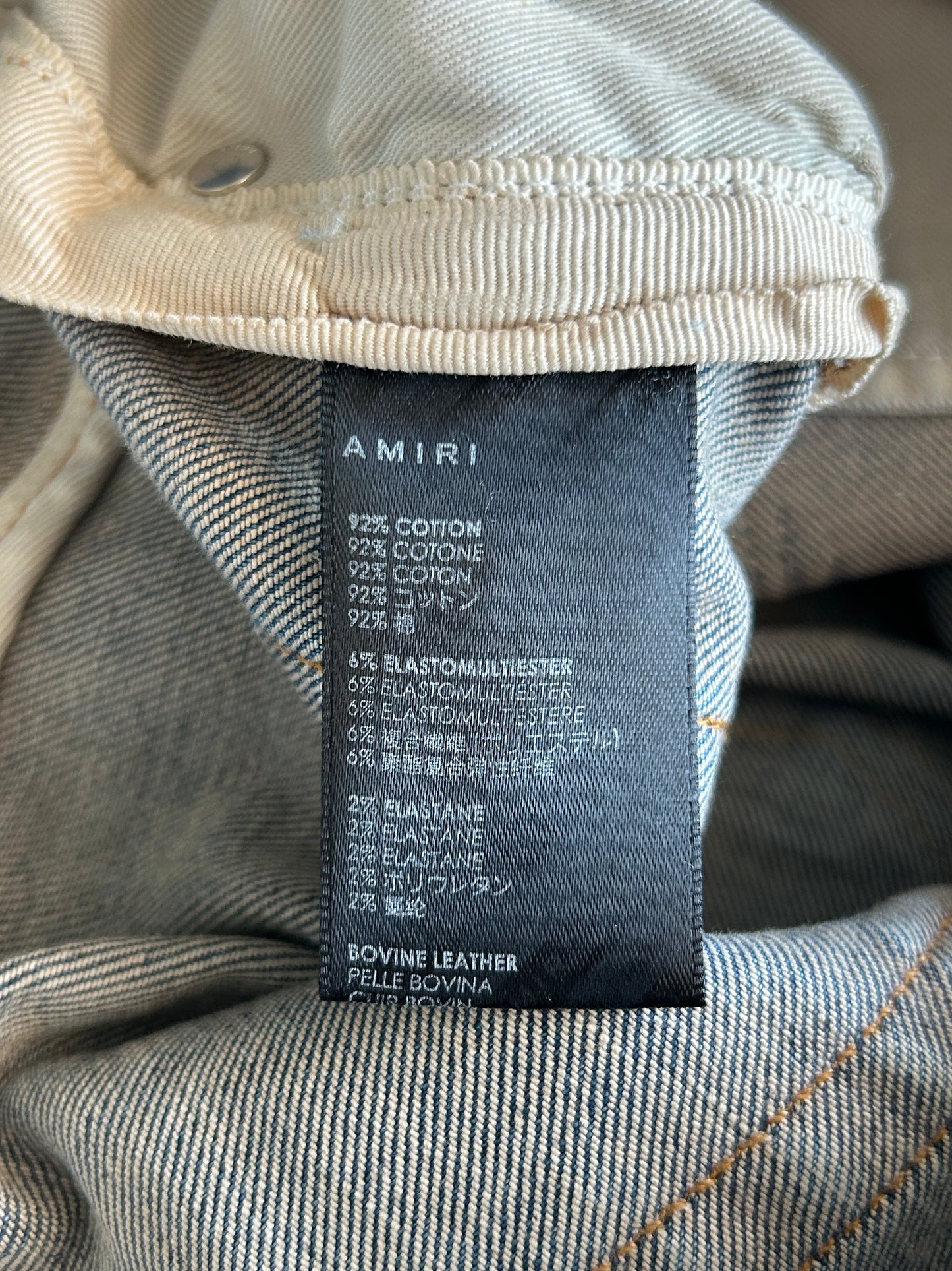 Amiri Vintage Indigo Staggered Logo Jeans