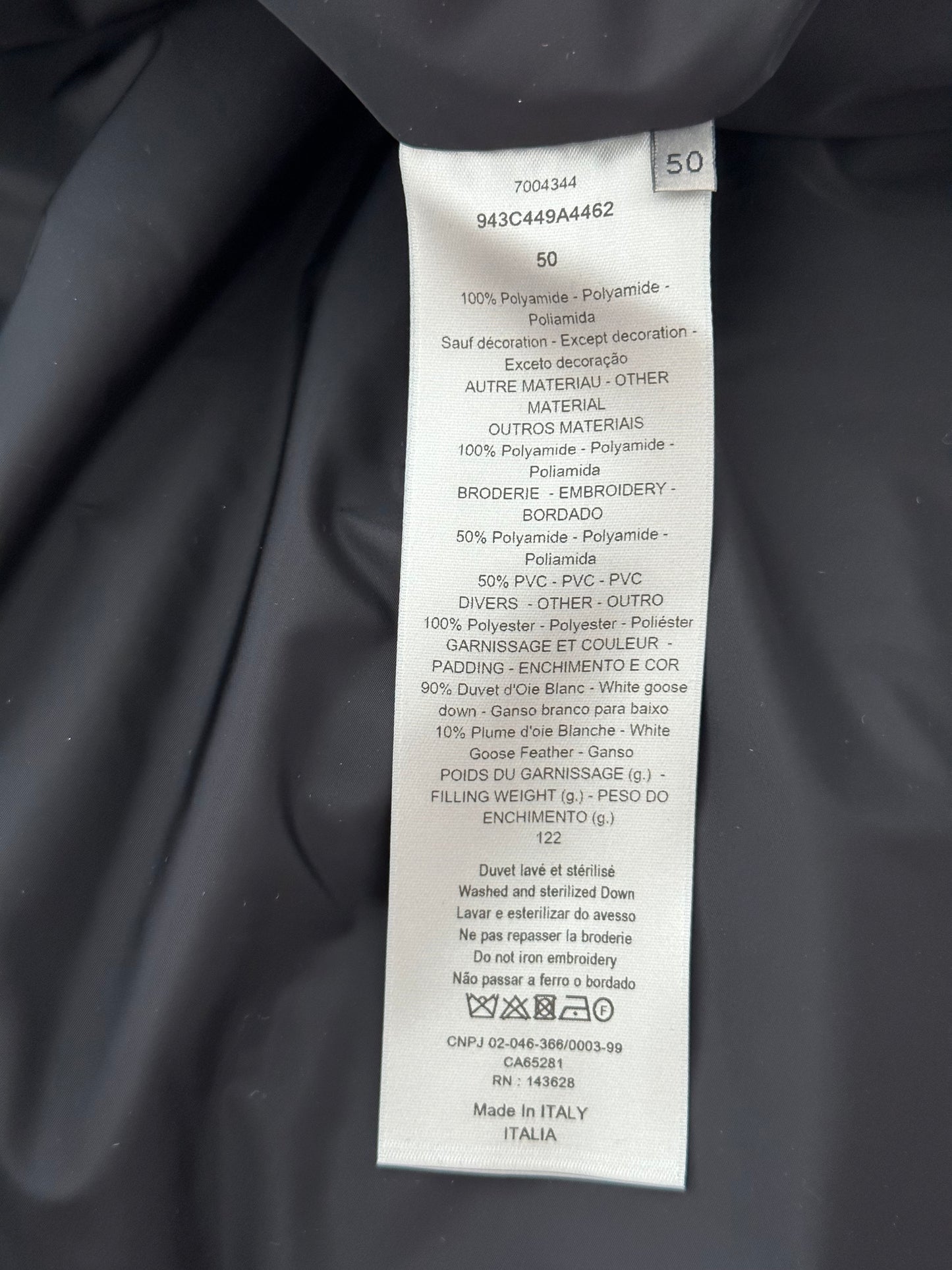Dior Black Oblique Puffer Jacket