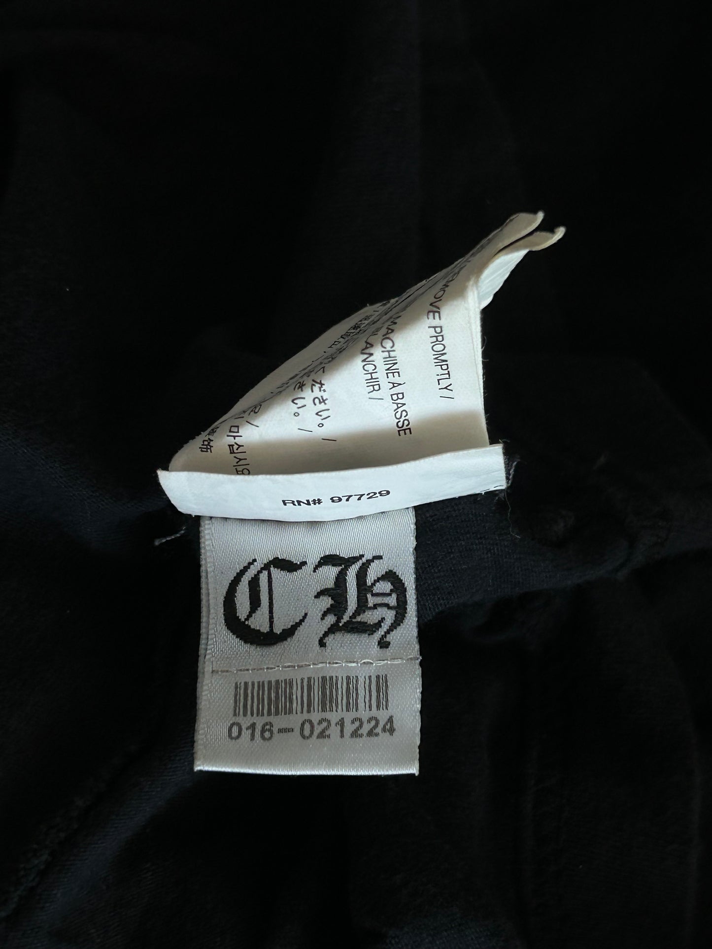 Chrome Hearts Black & White Dagger Logo T-Shirt