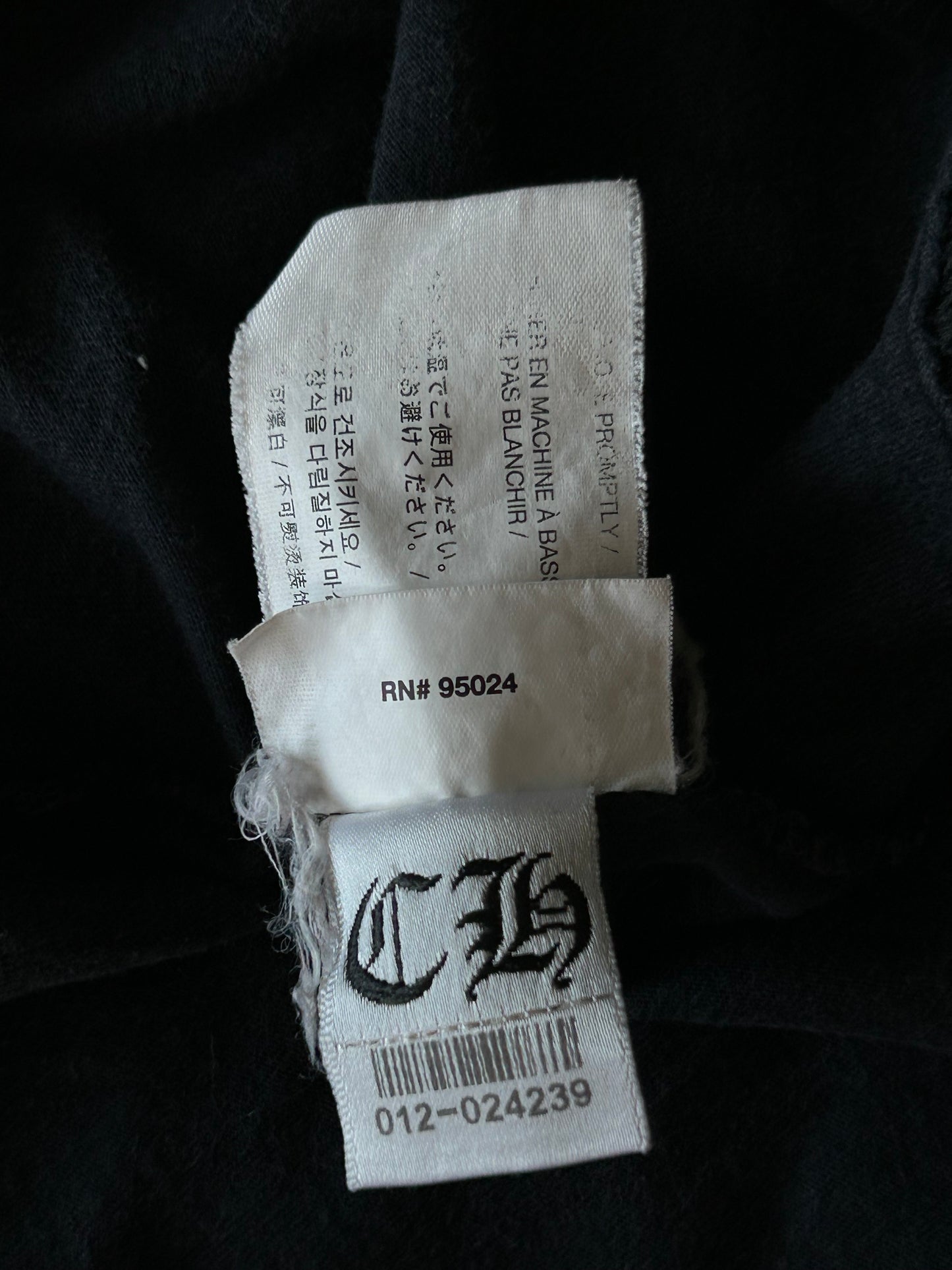 Chrome Hearts Black & White Los Angeles Horseshoe Logo T-Shirt