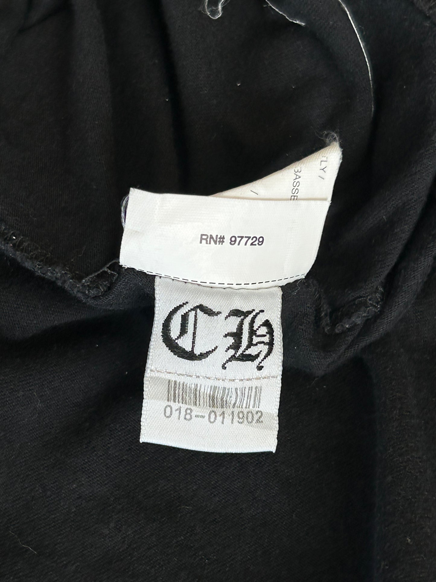 Chrome Hearts Black & White Fleur Scroll Logo T-Shirt