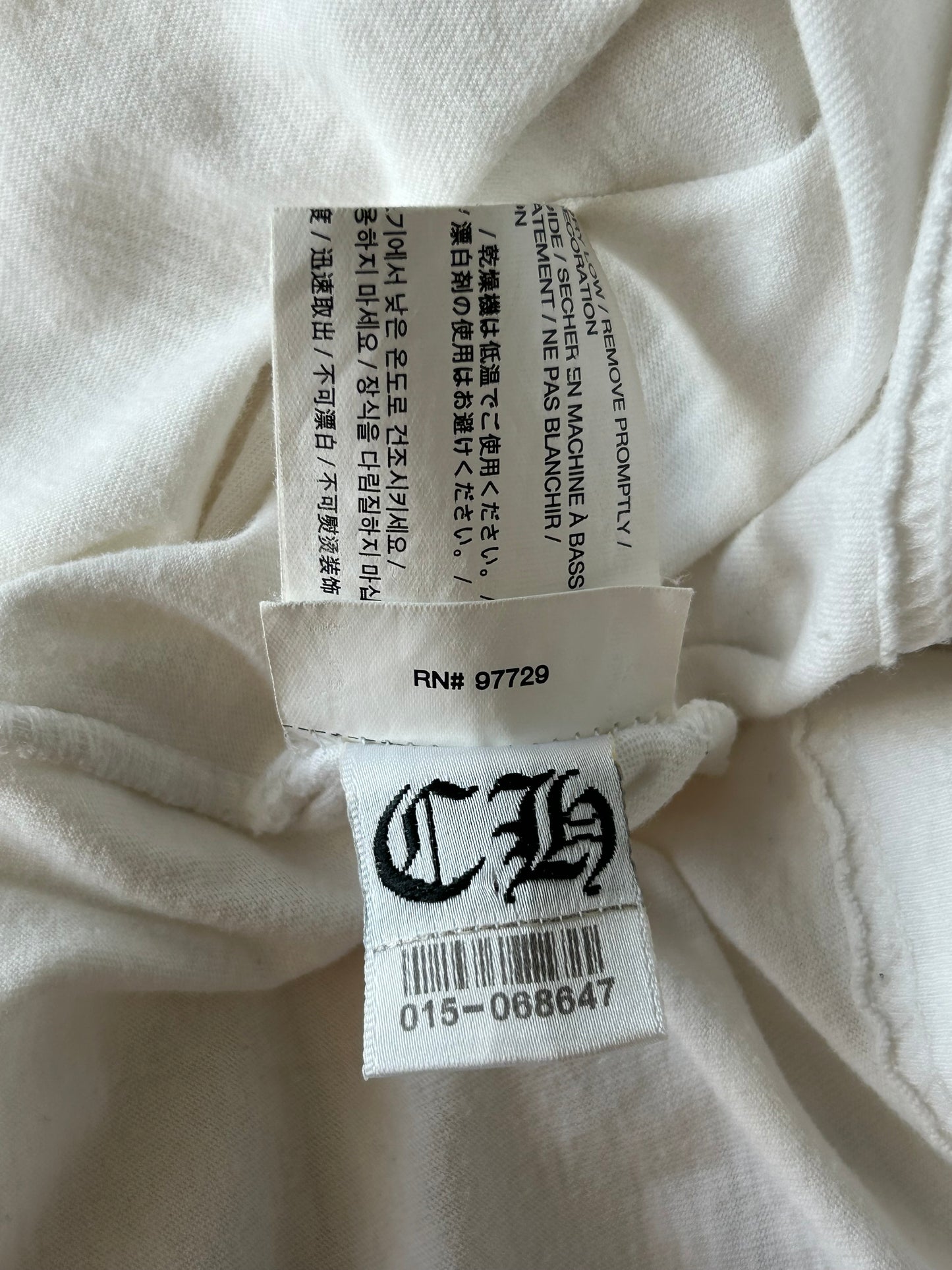 Chrome Hearts White & Black Dagger Logo T-Shirt