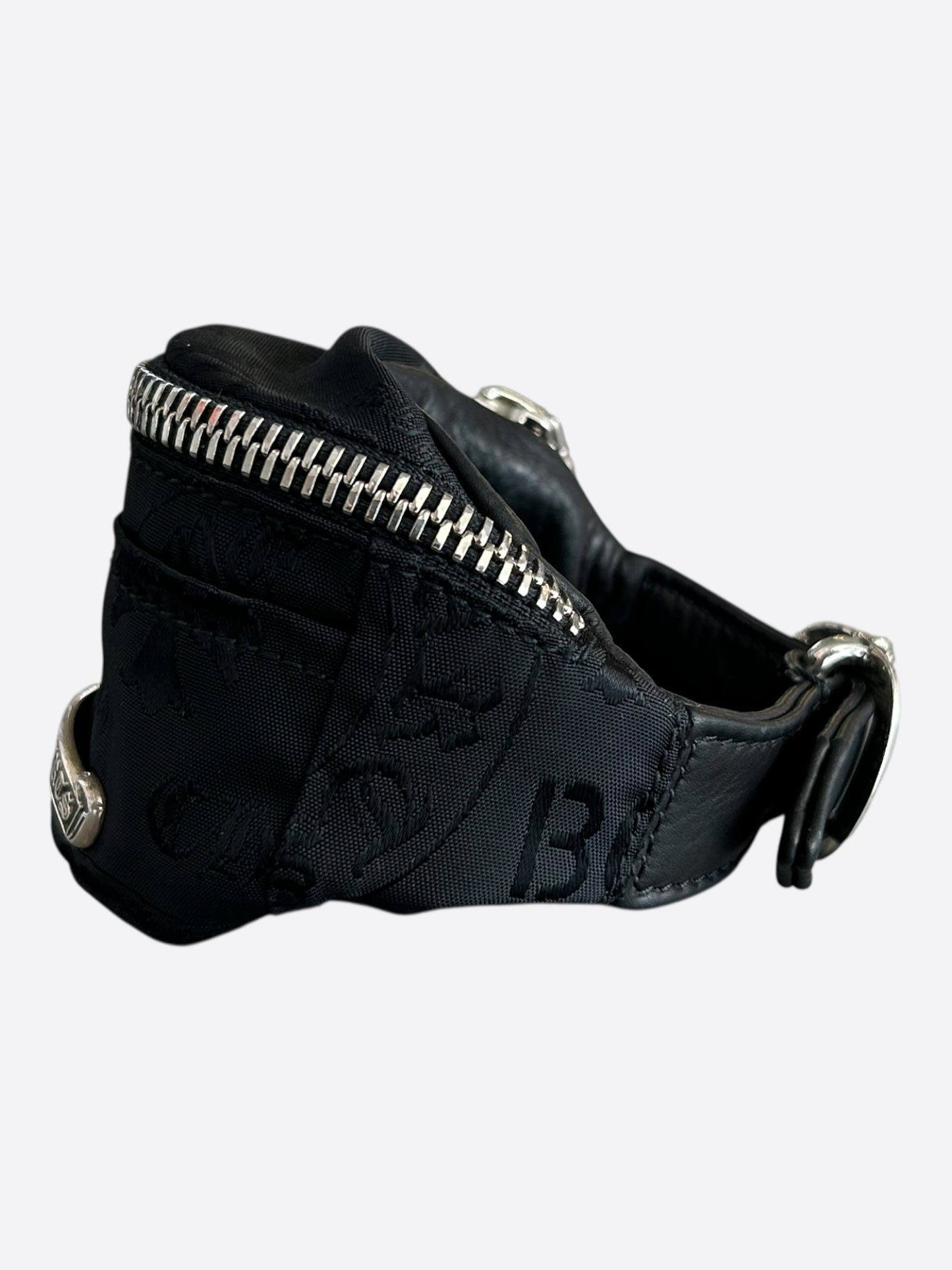 Chrome Hearts Black Stencil Nylon Wrist Bag