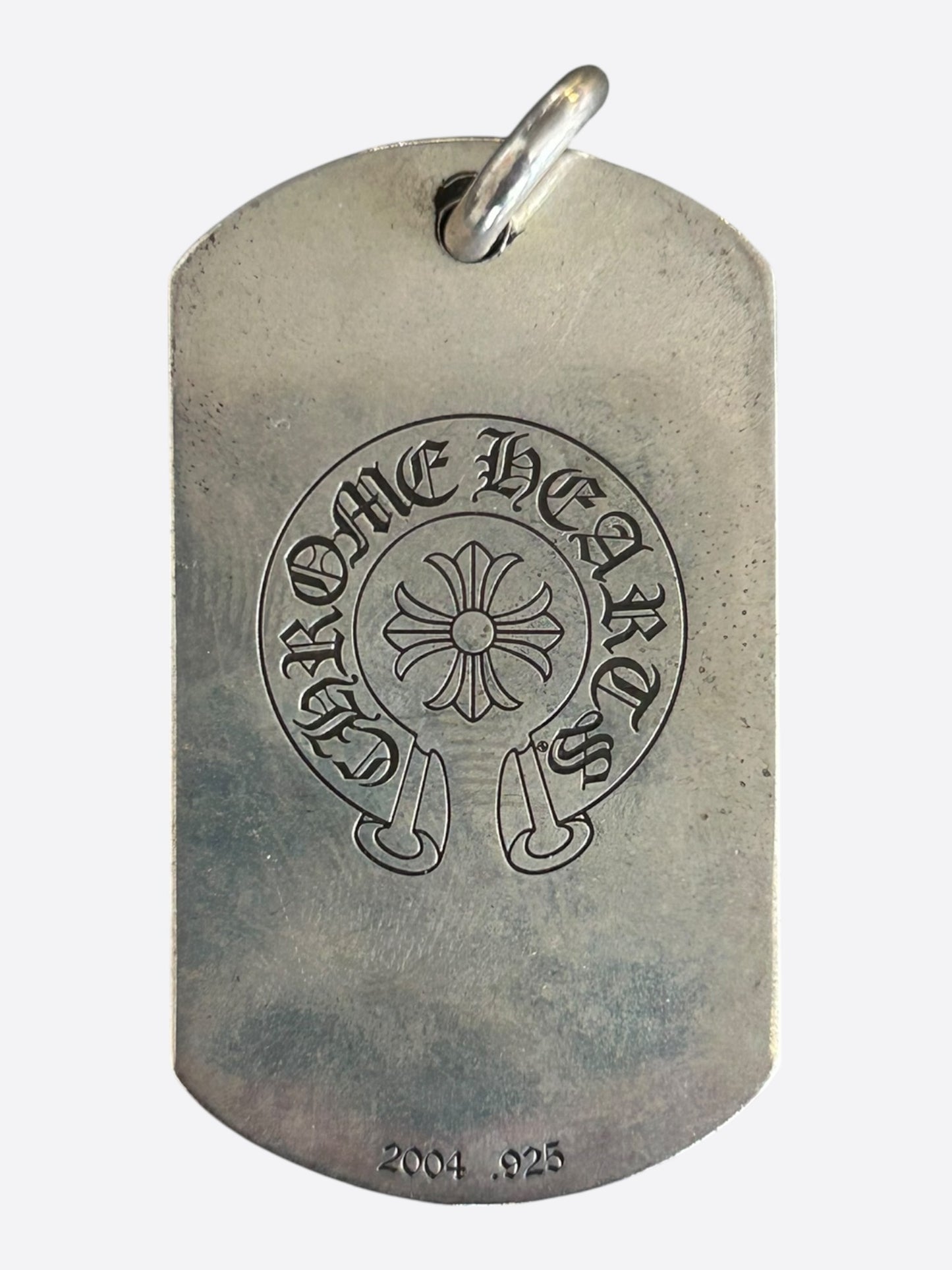 Chrome Hearts New York Exclusive Silver Cross Logo Dog Tag